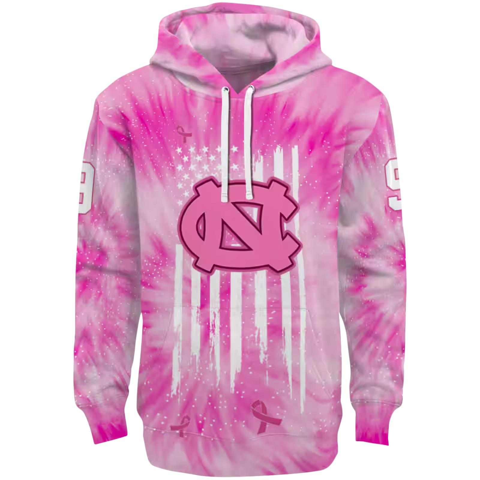 Personalized North Carolina Tar Heels Cancer Support Pink Hoodie