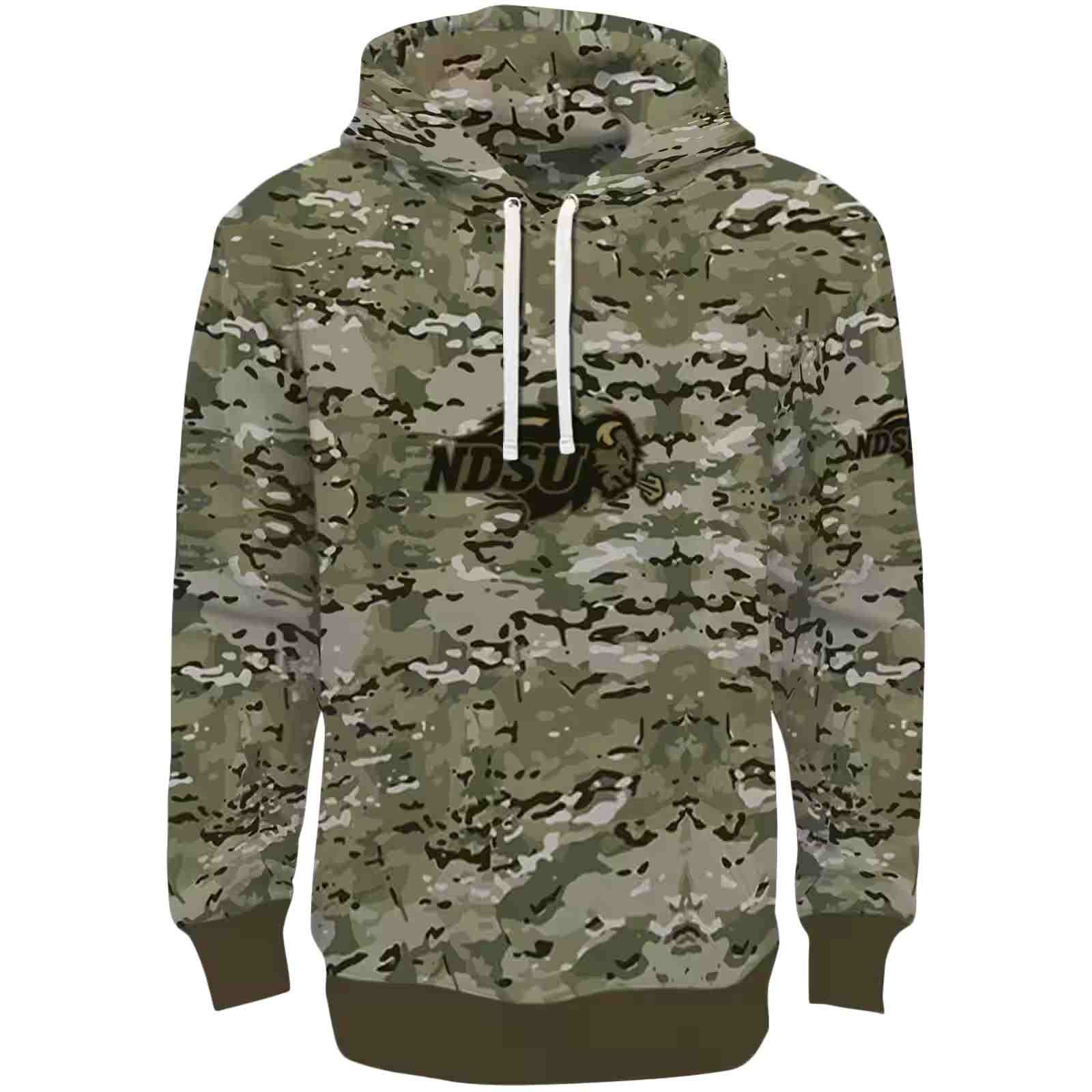 Personalized North Dakota State Bison Military Style Hoodie