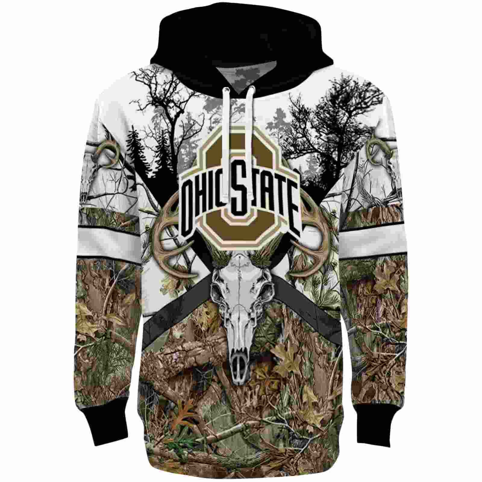 Personalized Ohio State Buckeyes Forest Silhouette Hoodie