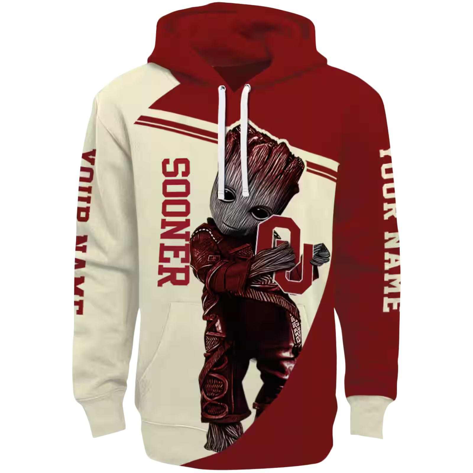 Personalized Oklahoma Sooners Groot Crimson Hoodie