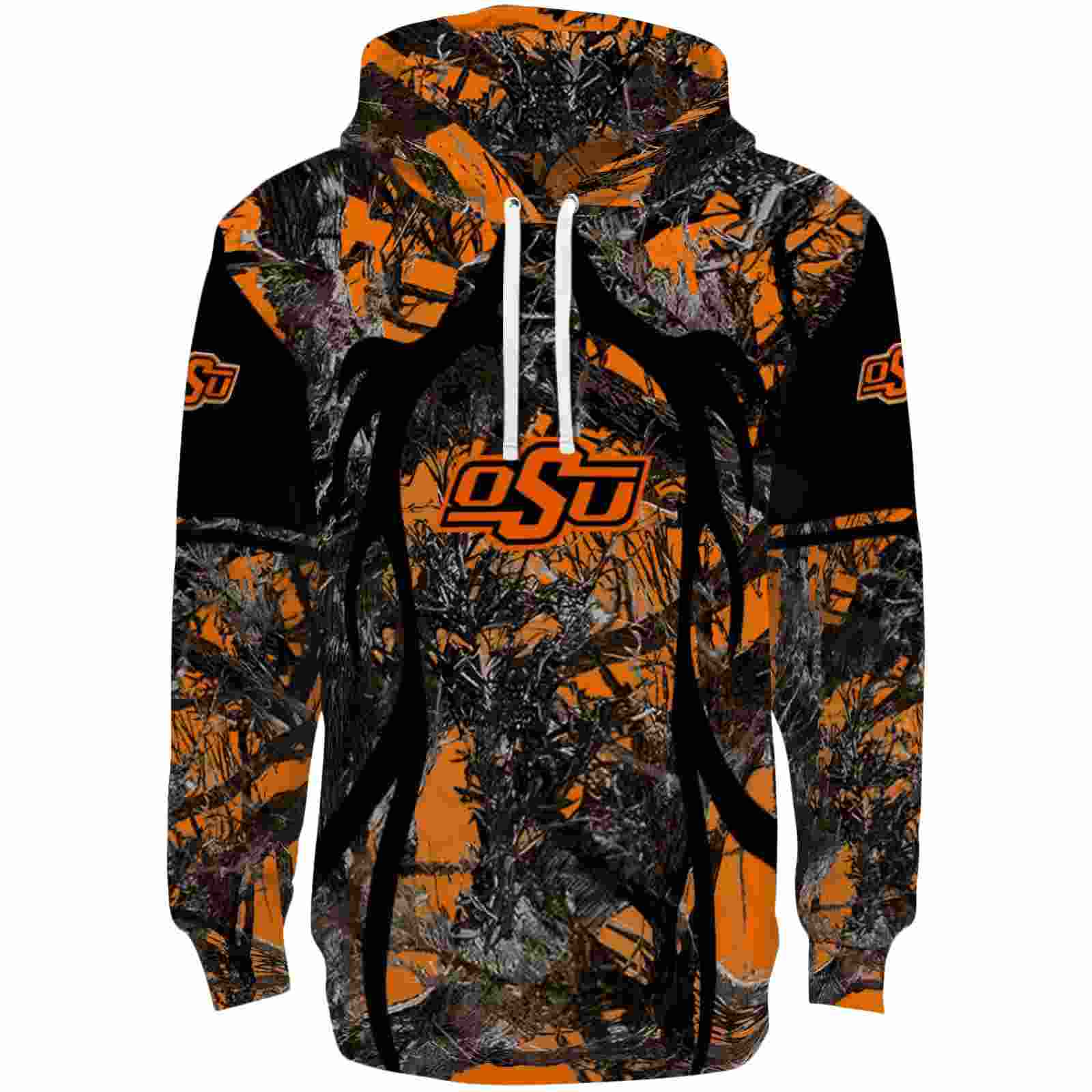 Personalized Oklahoma State Cowboys Hunting Theme Orange Black Hoodie