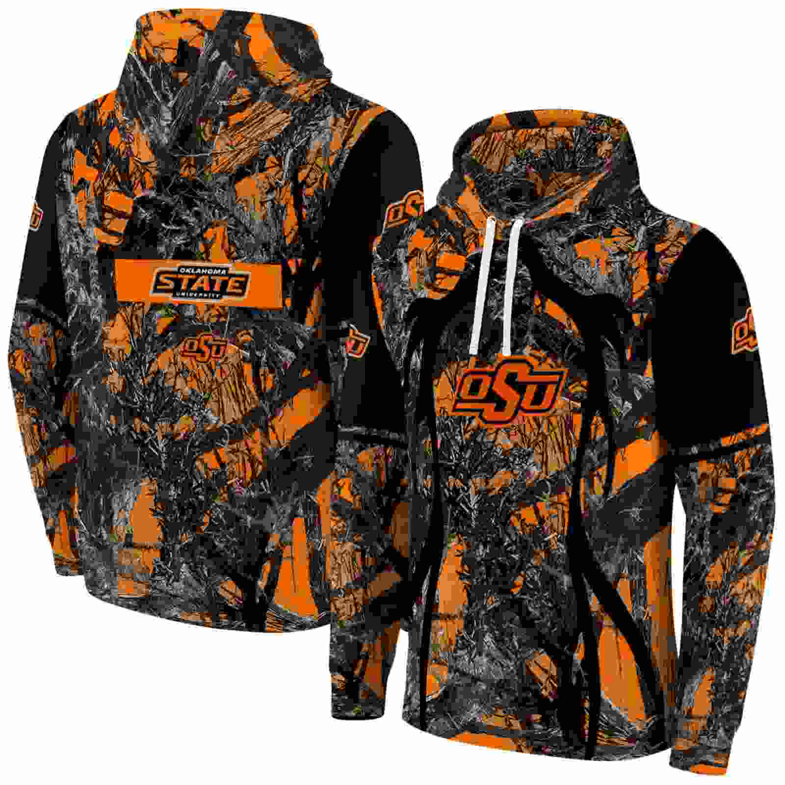 personalized oklahoma state cowboys hunting theme orange black hoodie fashion forward