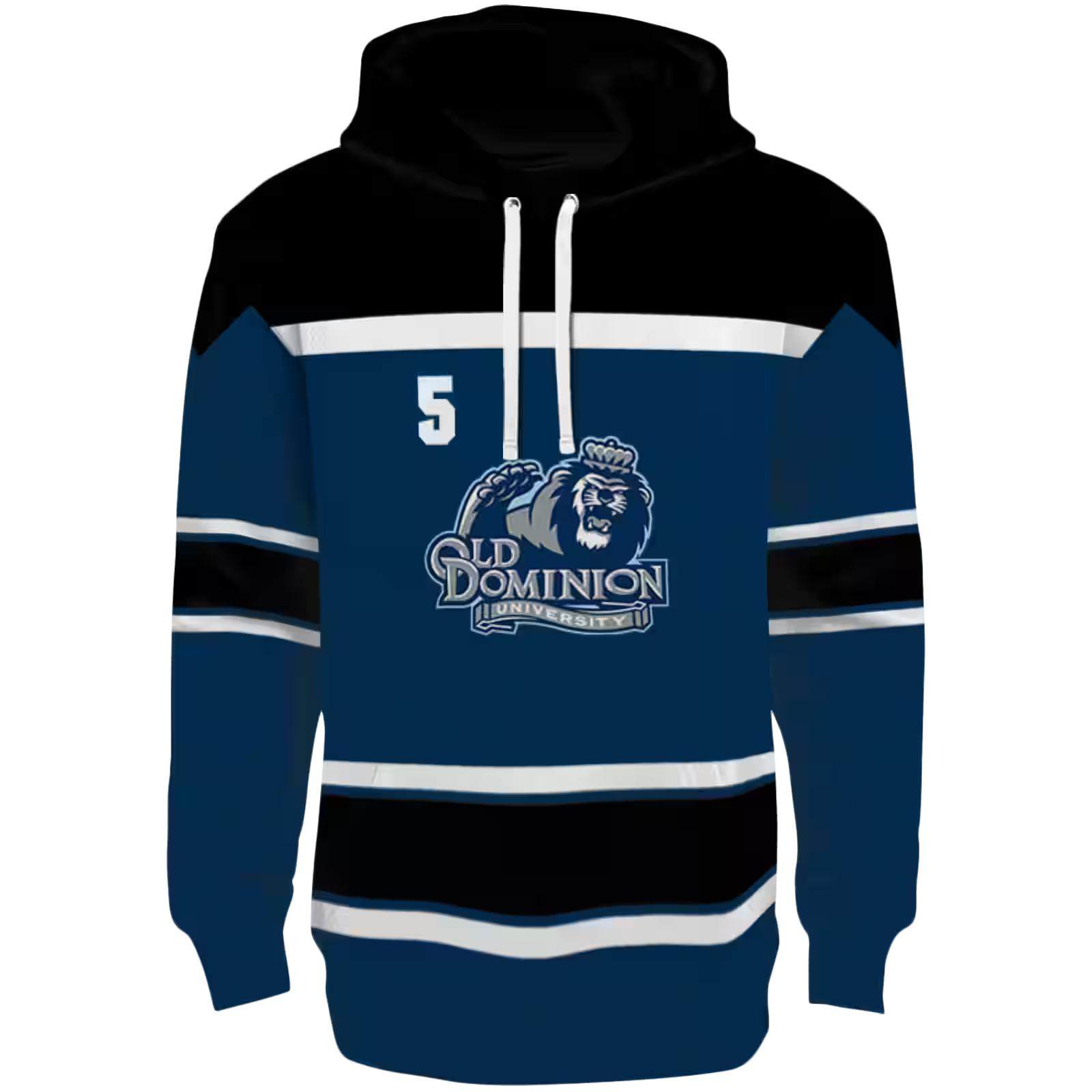 Personalized Old Dominion Monarchs Striped Pattern Blue Hoodie