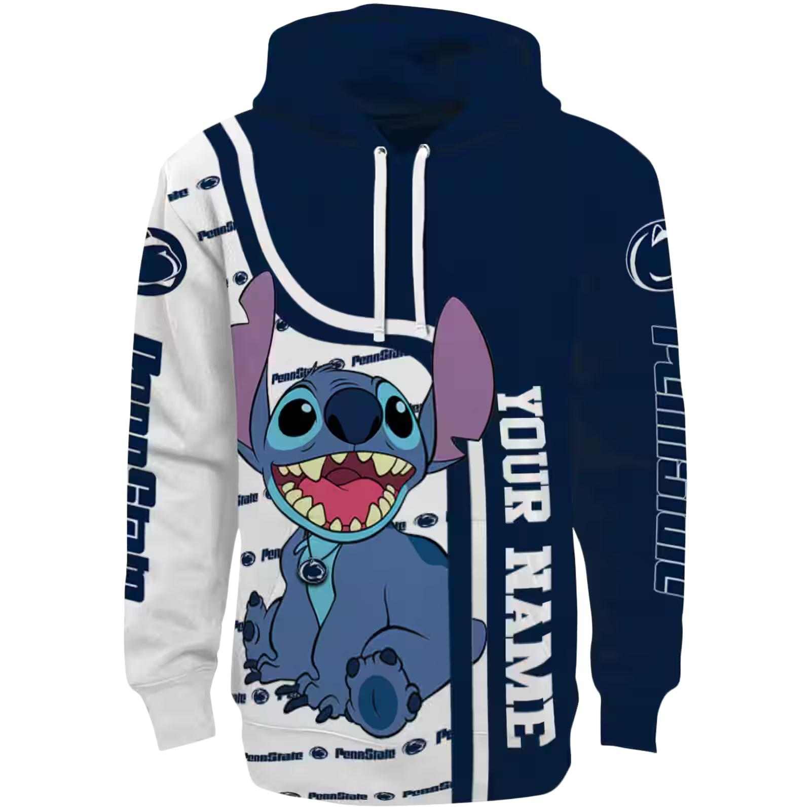 Personalized Penn State Nittany Lions Stitch Blue Hoodie