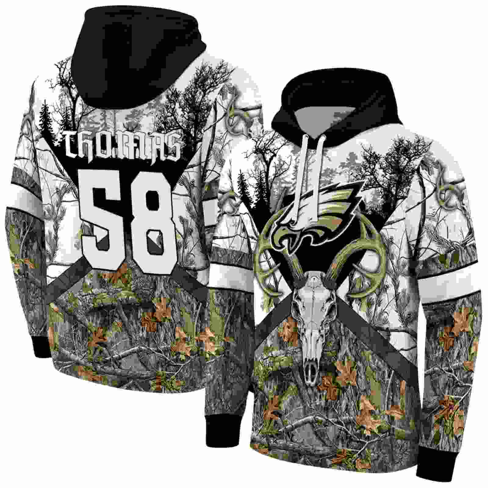 personalized philadelphia eagles forest silhouette hoodie fashion forward