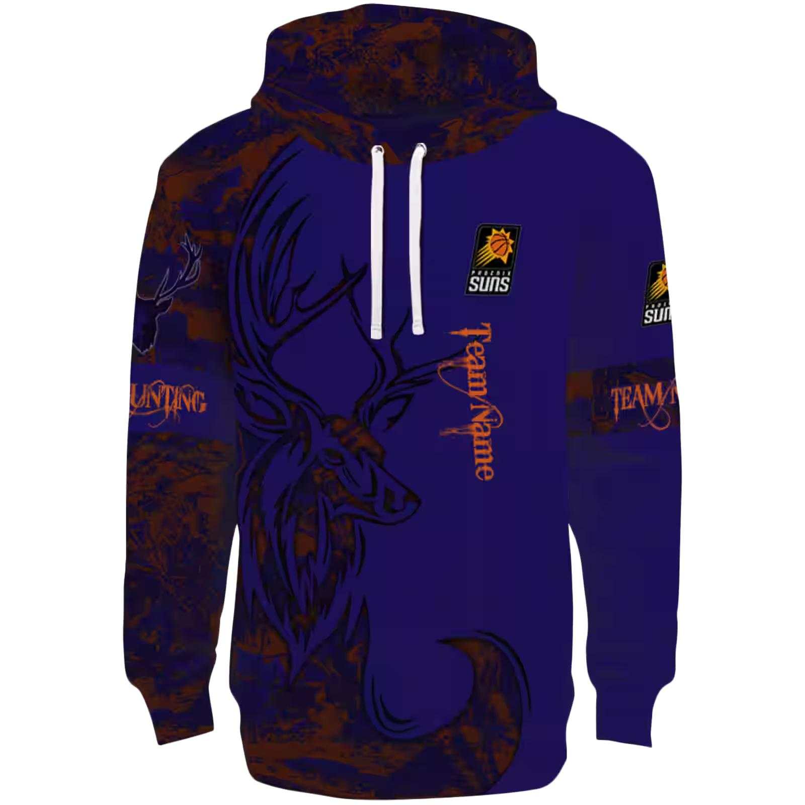 Personalized Phoenix Suns Deer Silhouette Purple Hoodie