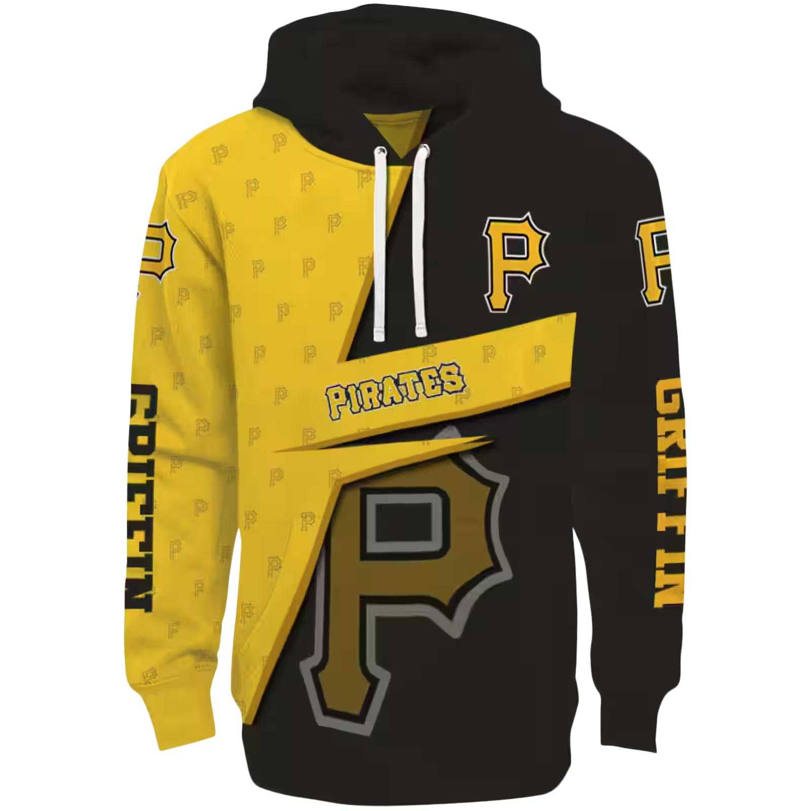 Personalized Pittsburgh Pirates Abstract Shape Black Hoodie