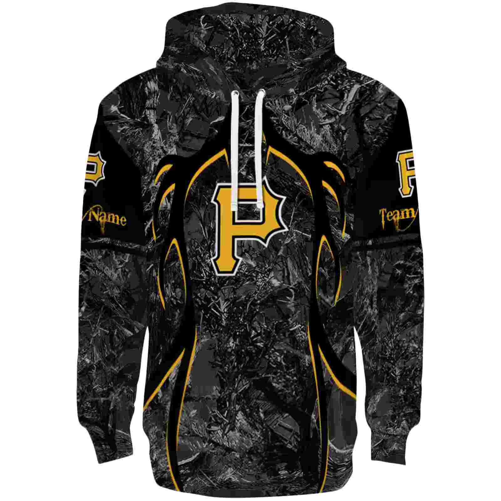 Personalized Pittsburgh Pirates Hunting Theme Black Hoodie