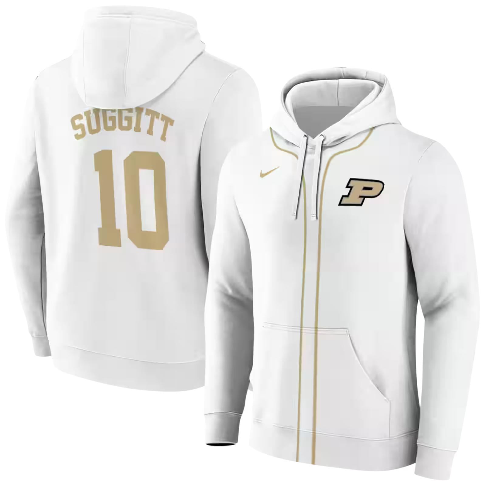 personalized purdue boilermakers sporty stripe white hoodie fashion forward
