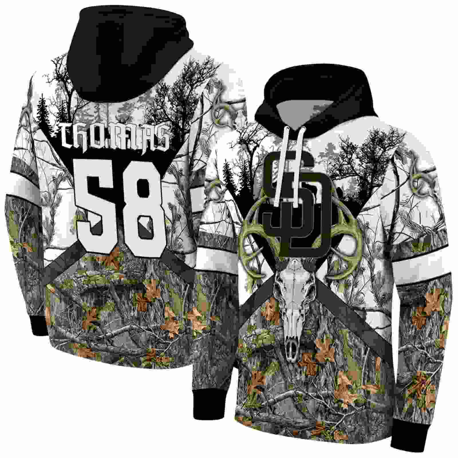 personalized san diego padres forest silhouette hoodie fashion forward