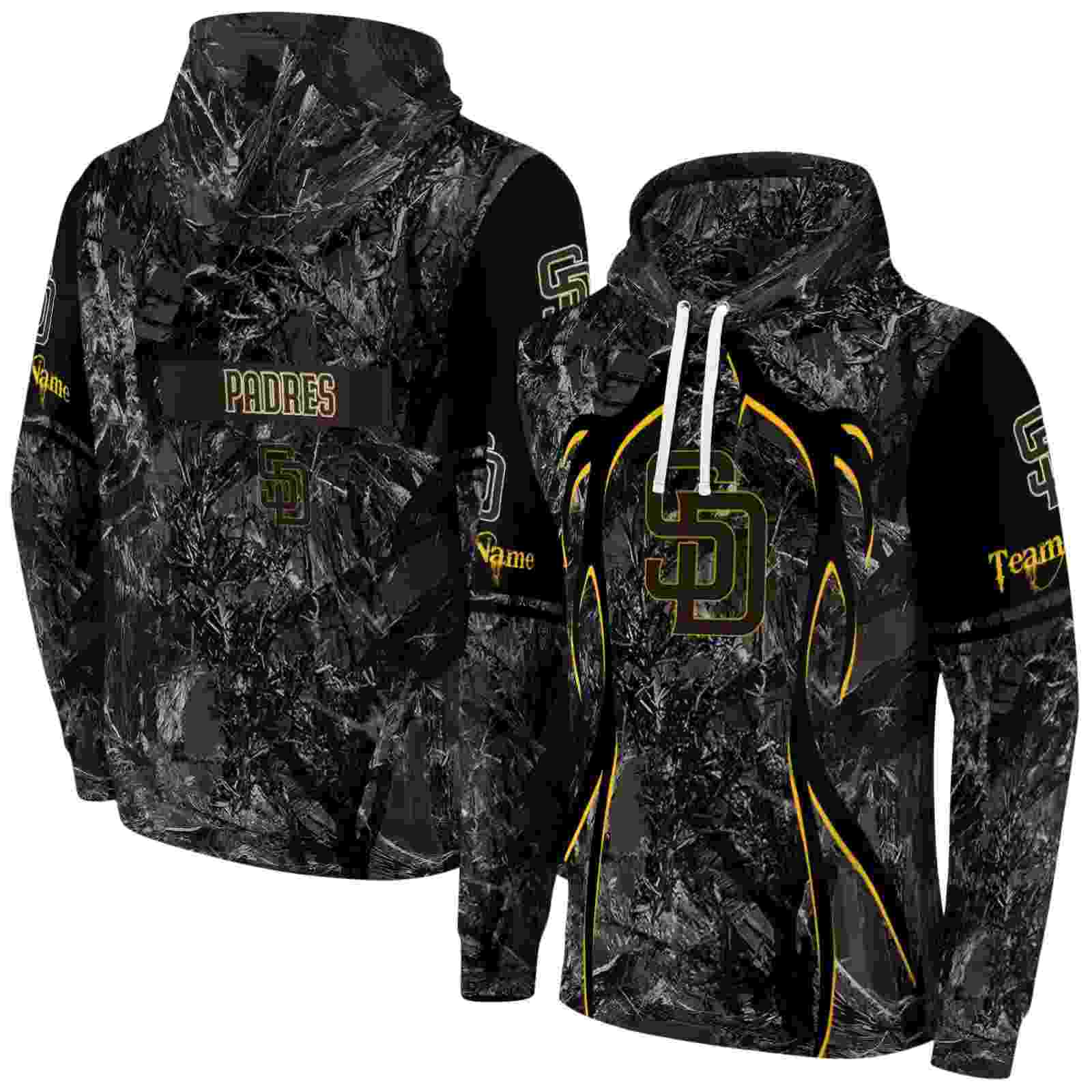 personalized san diego padres hunting theme brown black hoodie fashion forward