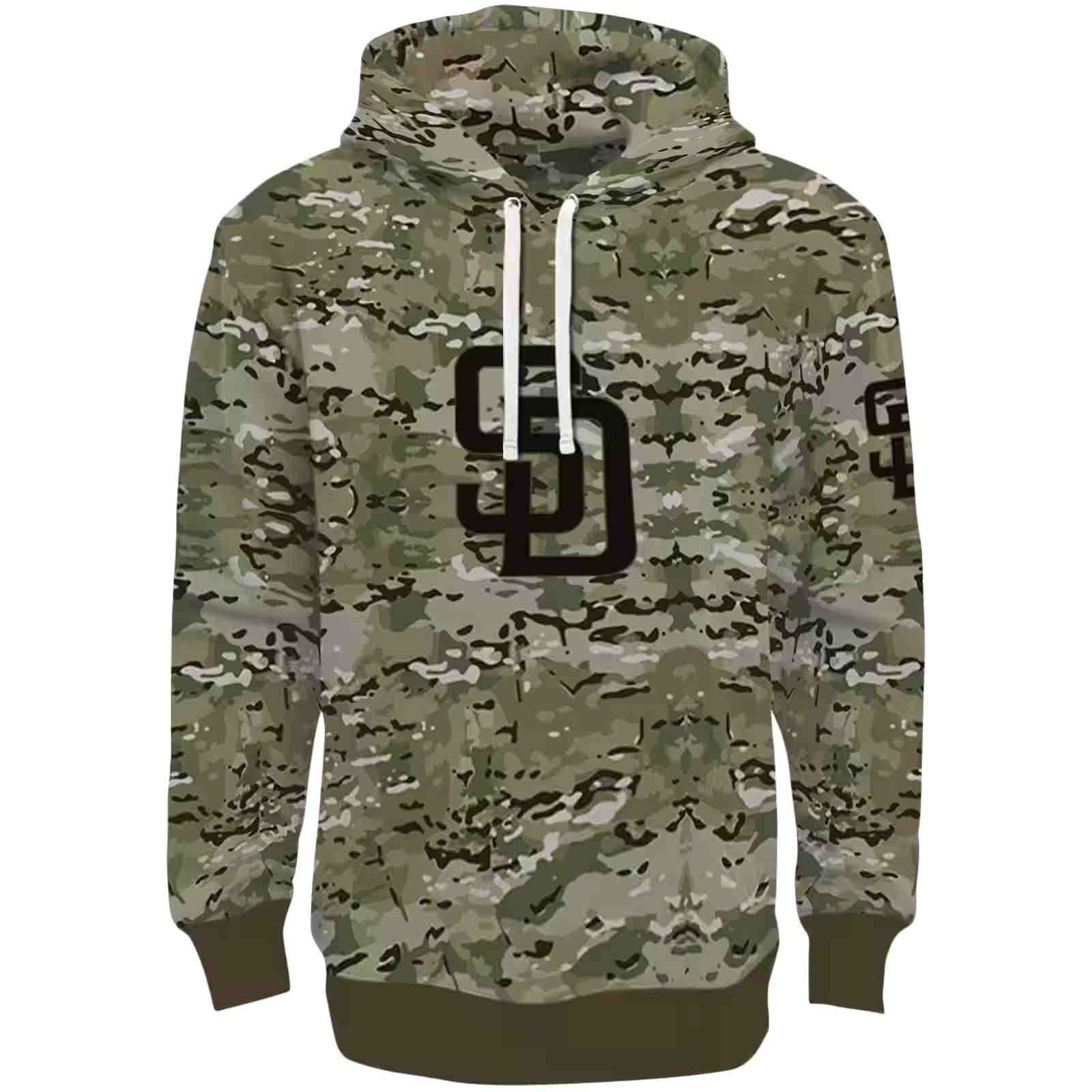 Personalized San Diego Padres Military Style Hoodie