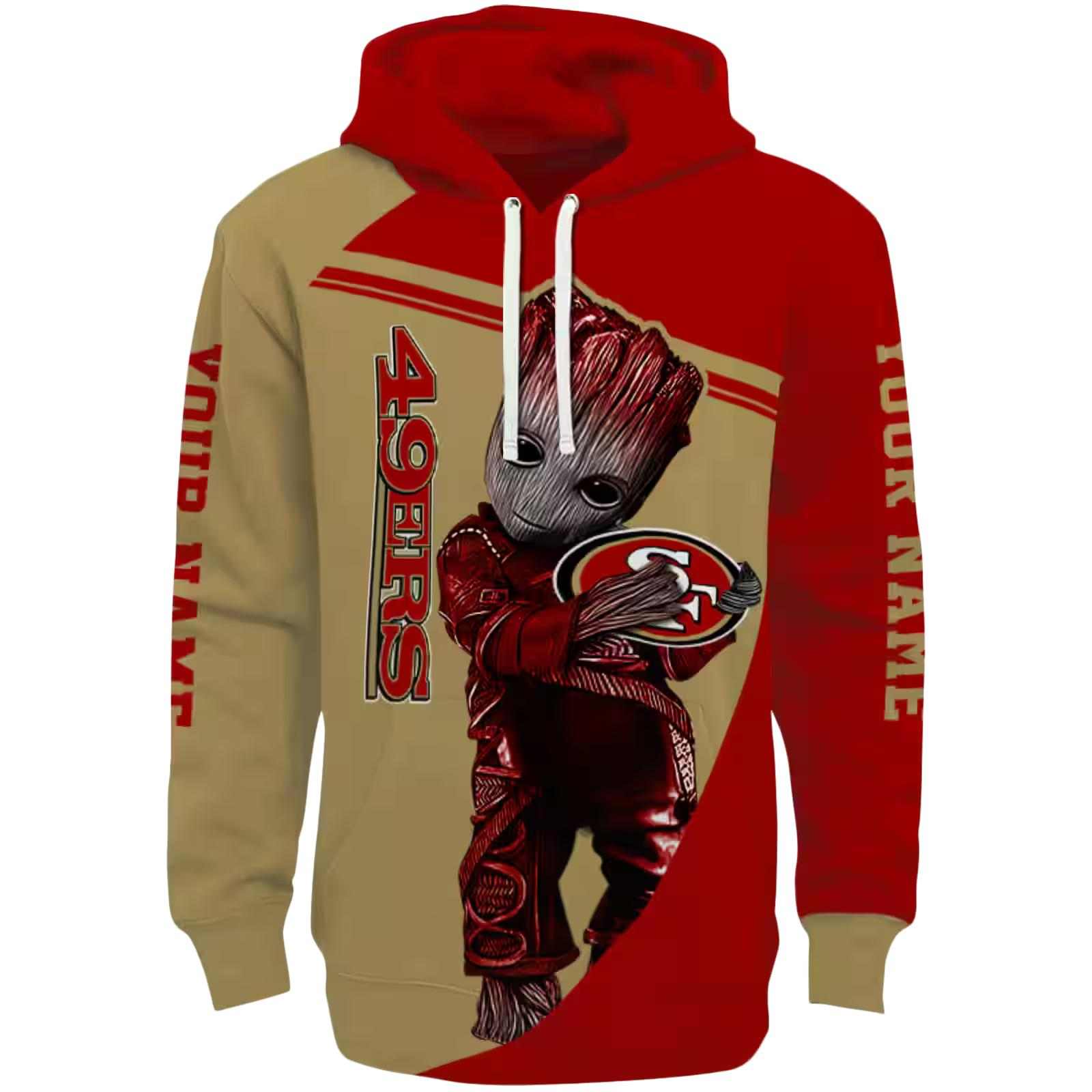 Personalized San Francisco 49ers Groot Red Hoodie