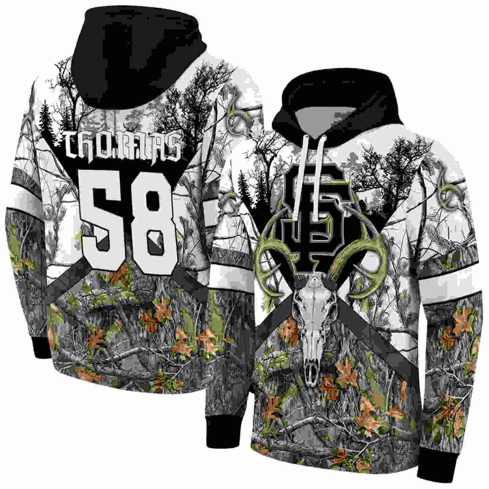 personalized san francisco giants forest silhouette hoodie fashion forward