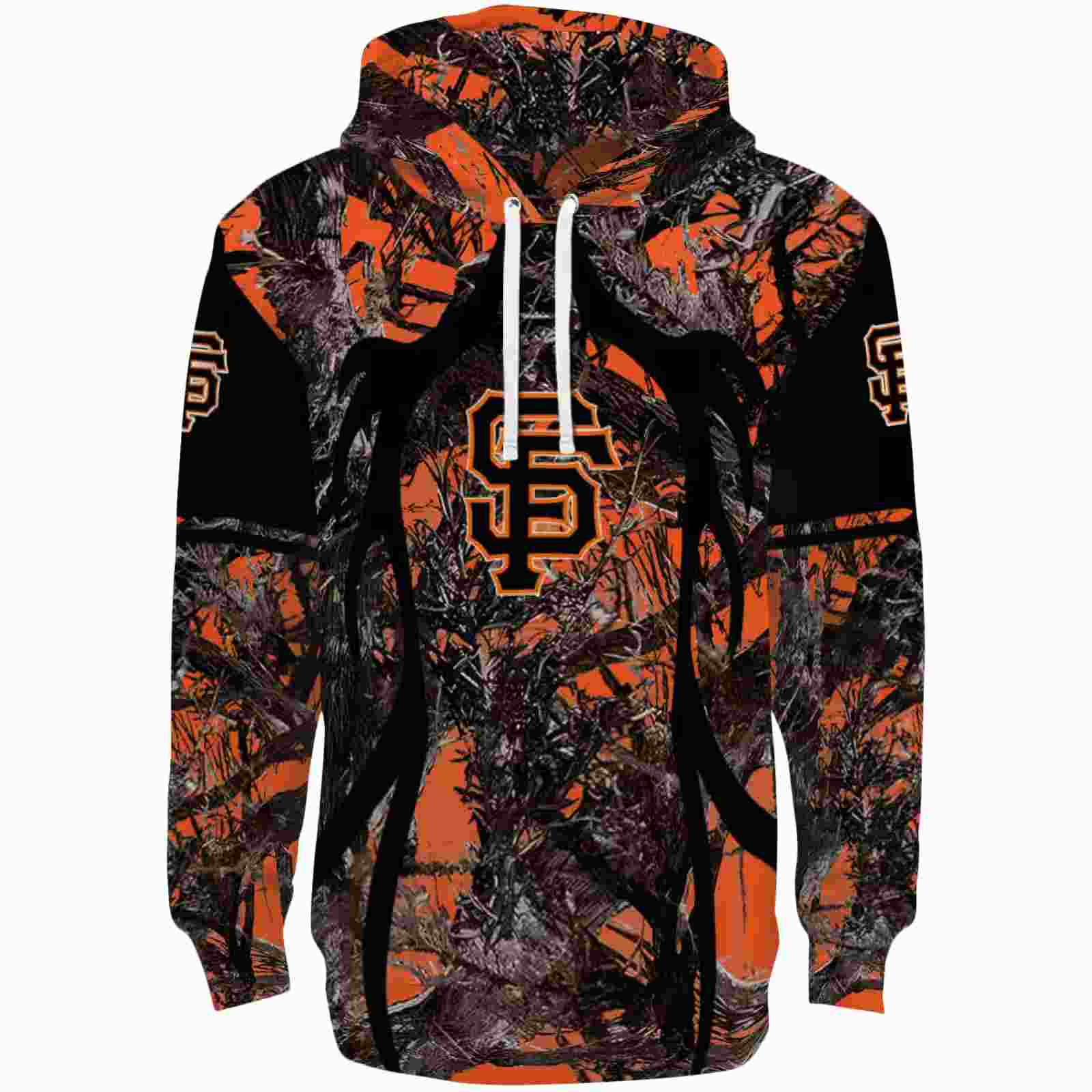 Personalized San Francisco Giants Hunting Theme Orange Black Hoodie