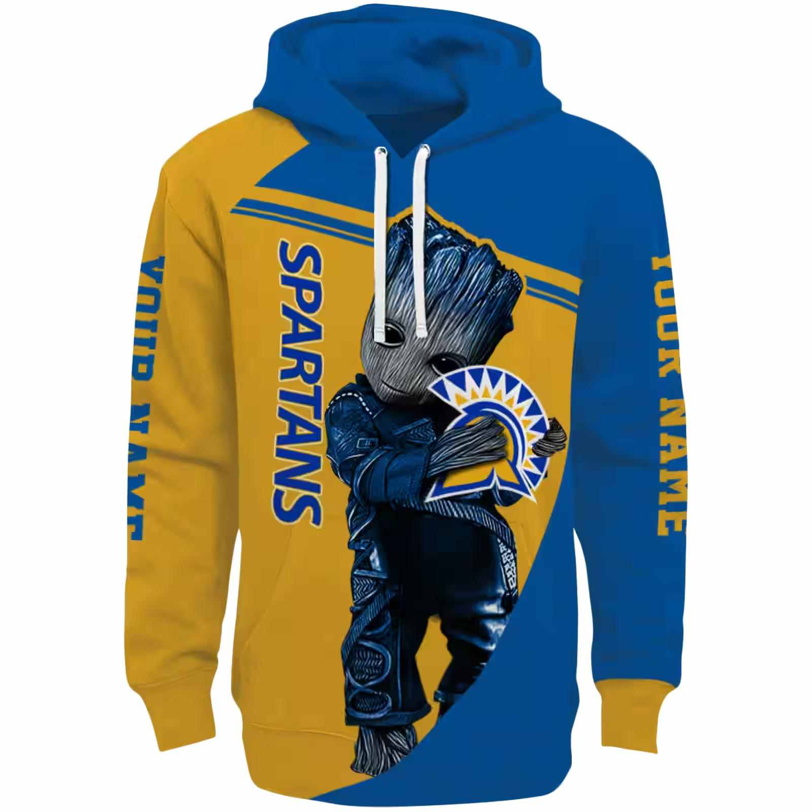 Personalized San Jose State Spartans Groot Blue Hoodie