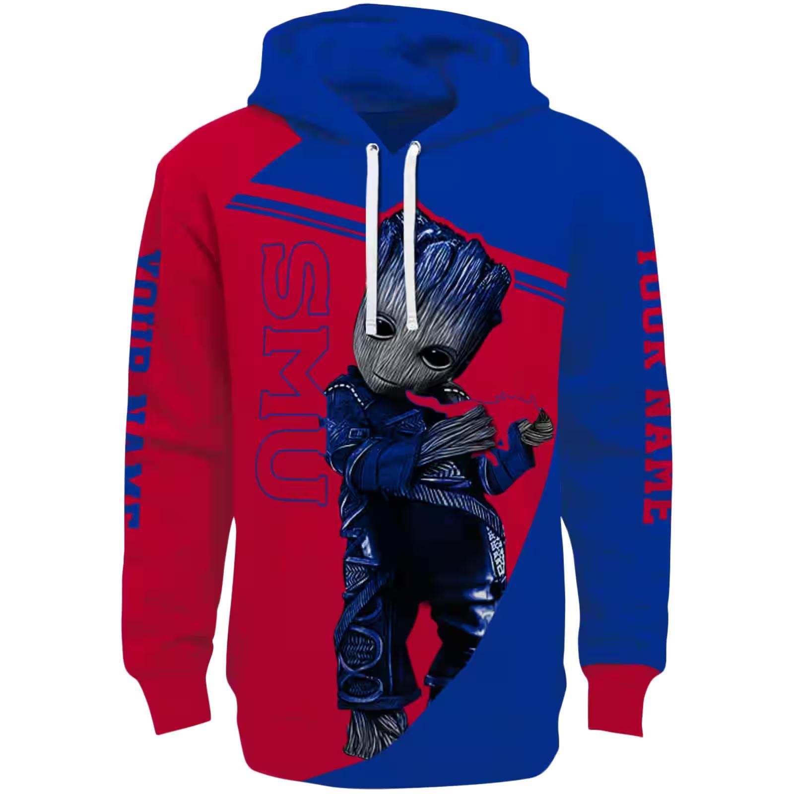 Personalized SMU Mustangs Groot Blue Hoodie