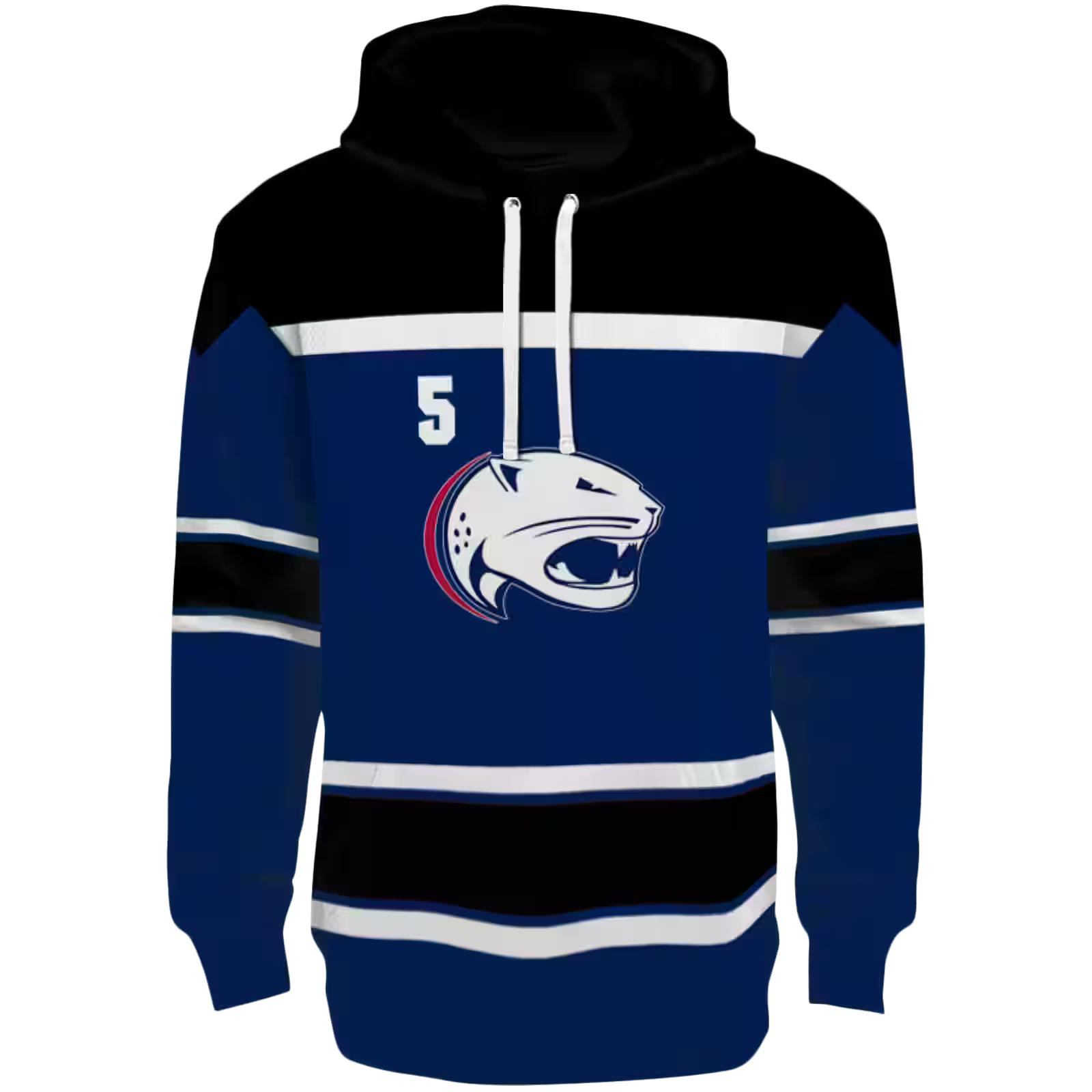 Personalized South Alabama Jaguars Striped Pattern Blue Hoodie