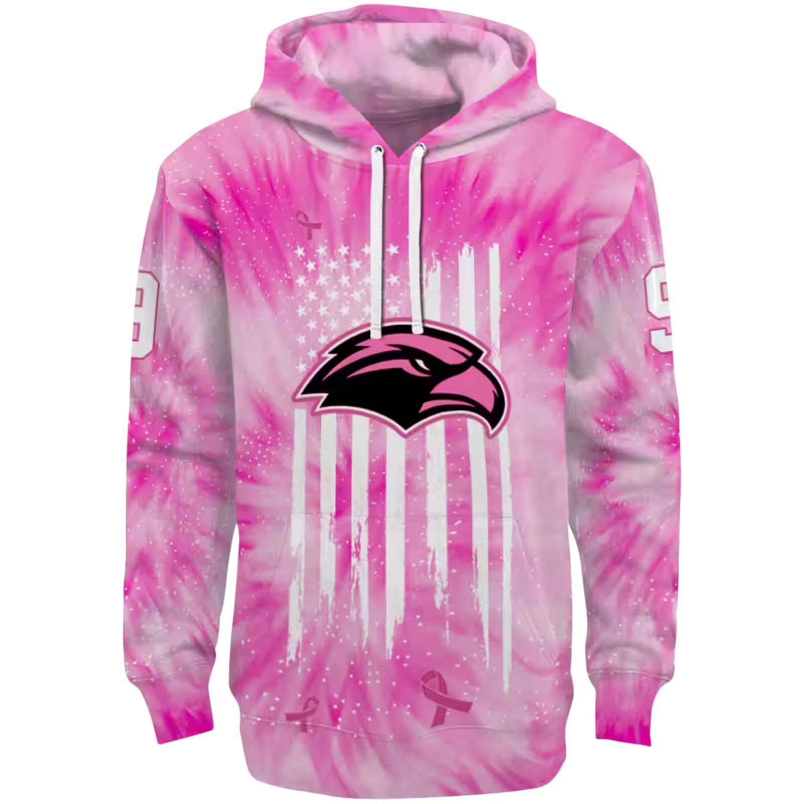 Personalized Southern Miss Golden Eagles Cancer Support Pink Hoodie