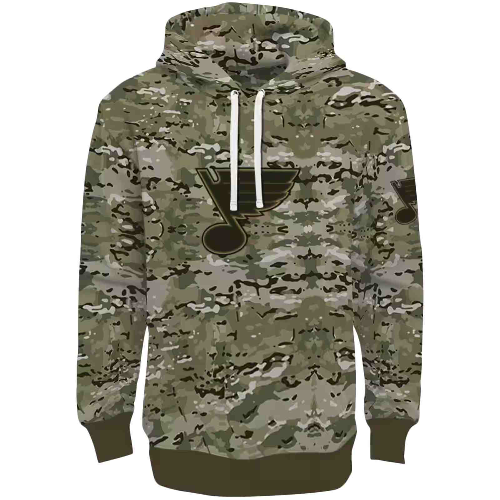 Personalized St. Louis Blues Military Style Hoodie