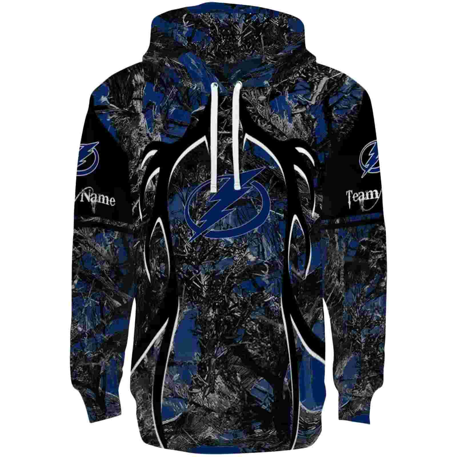 Personalized Tampa Bay Lightning Hunting Theme Blue Black Hoodie