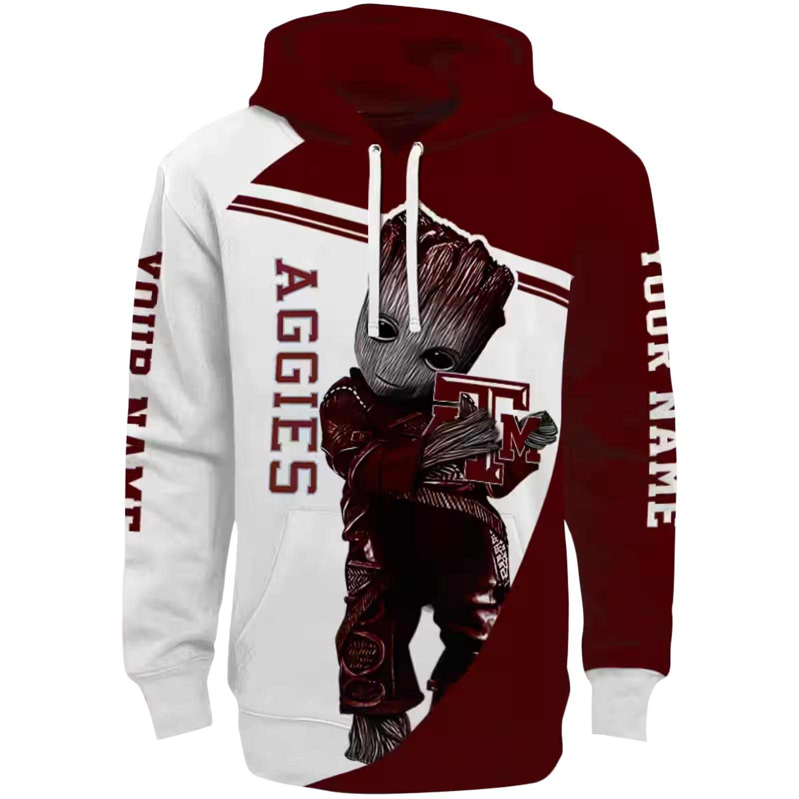 Personalized Texas A&M Aggies Groot Maroon Hoodie