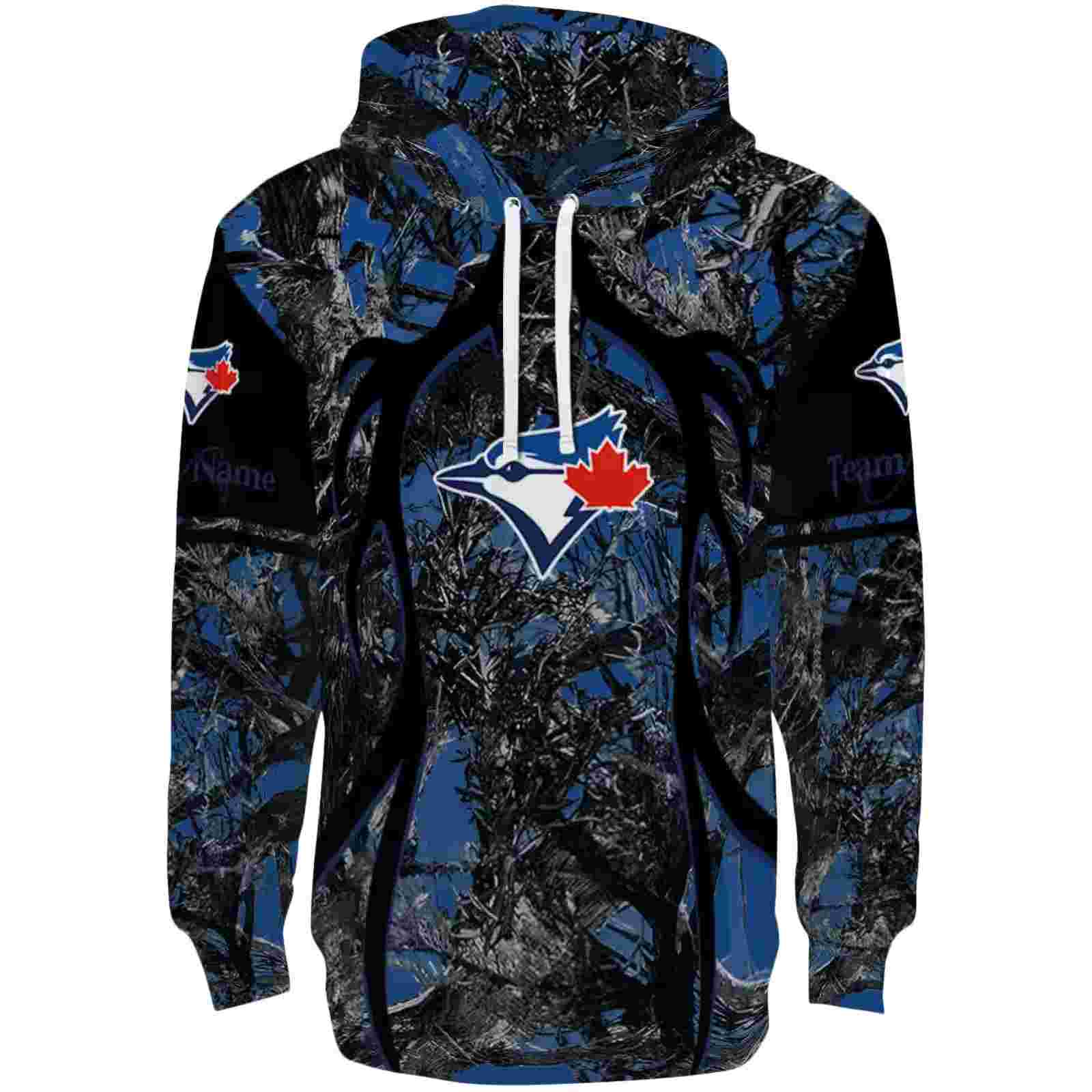 Personalized Toronto Blue Jays Hunting Theme Blue Black Hoodie