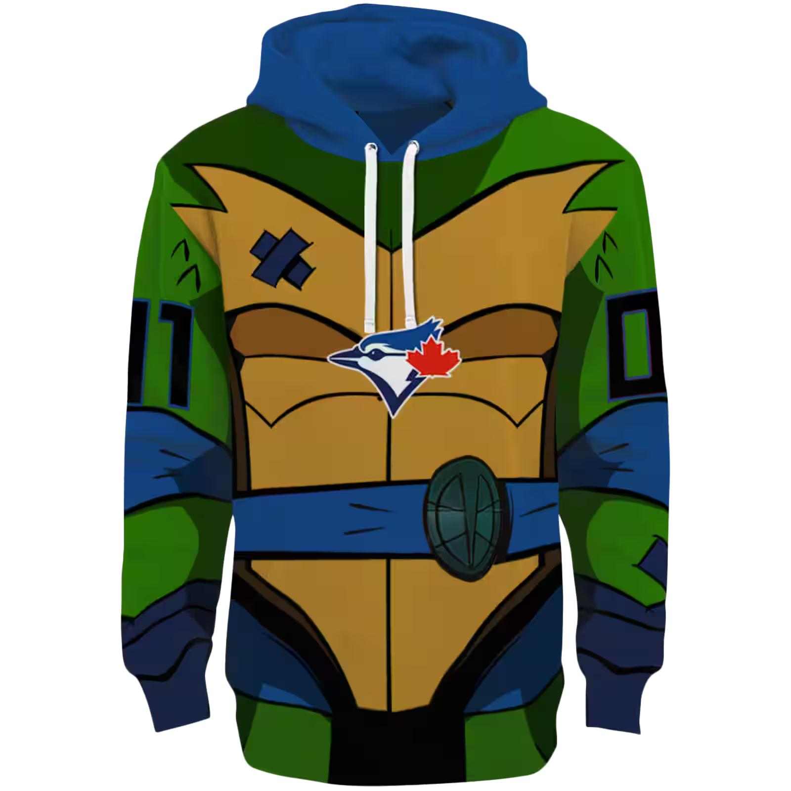 Personalized Toronto Blue Jays Superhero Armor Blue Green Hoodie