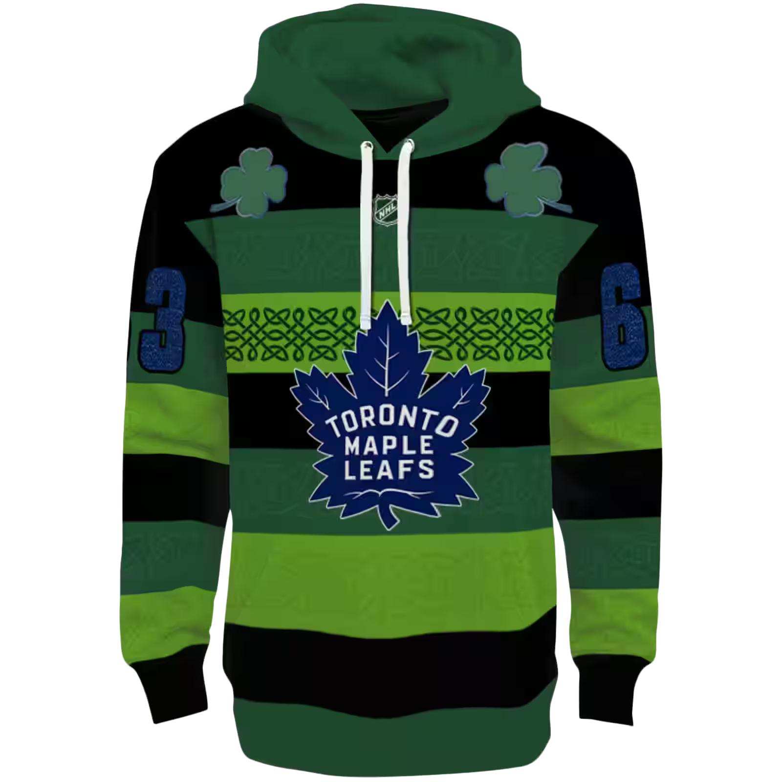 Personalized Toronto Maple Leafs Celtic Patterns Green Hoodie