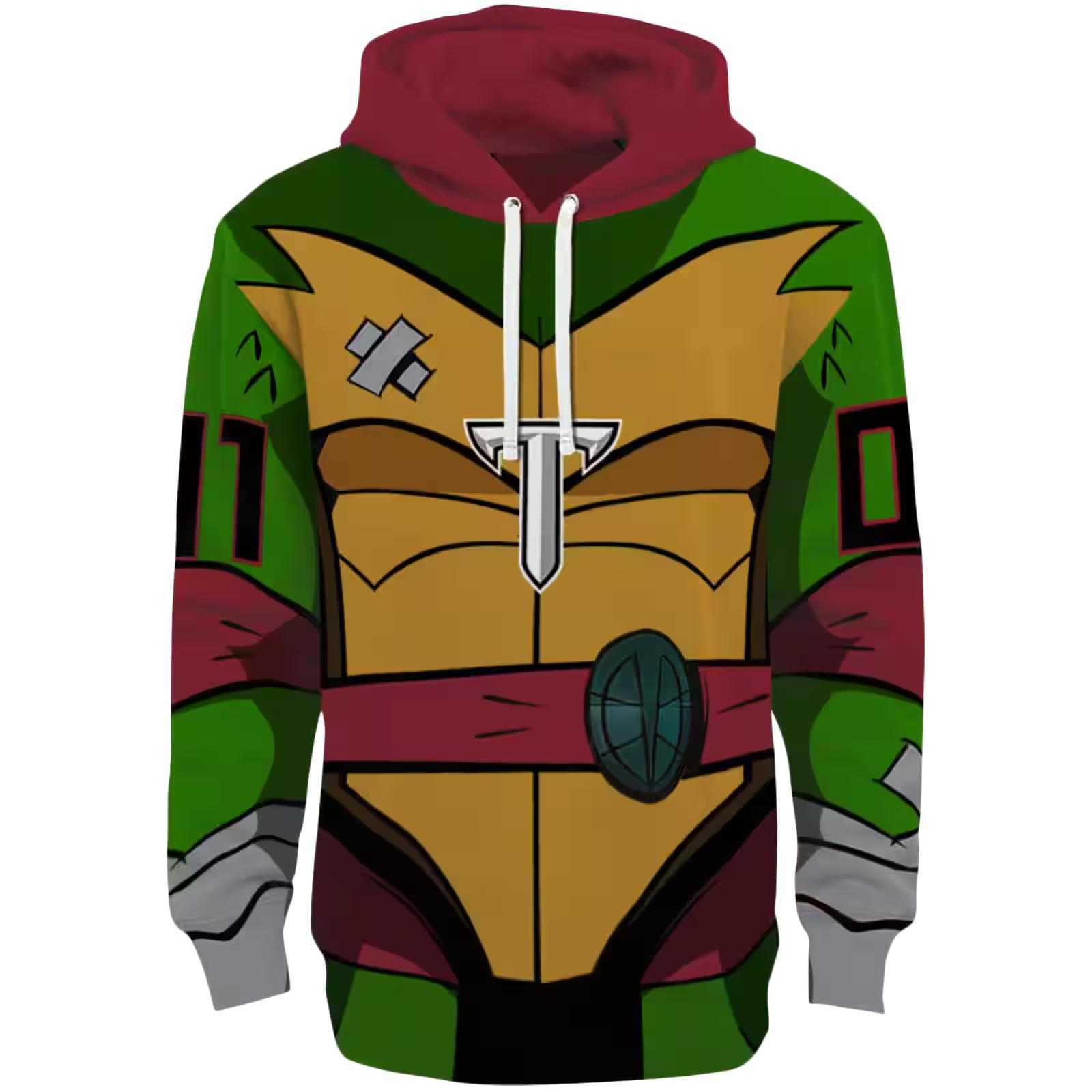 Personalized Troy Trojans Superhero Armor Red Green Hoodie