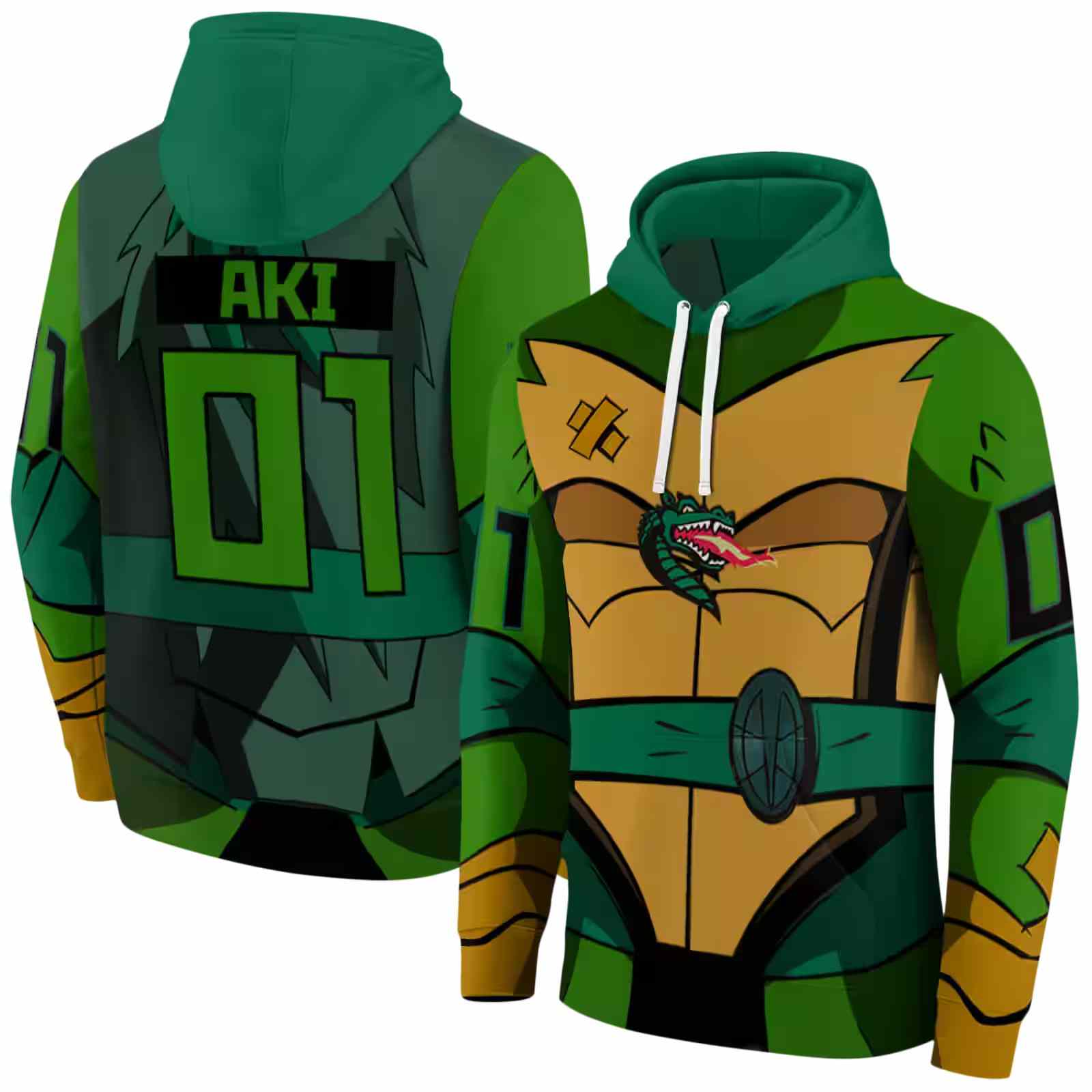 personalized uab blazers superhero armor green hoodie fashion forward