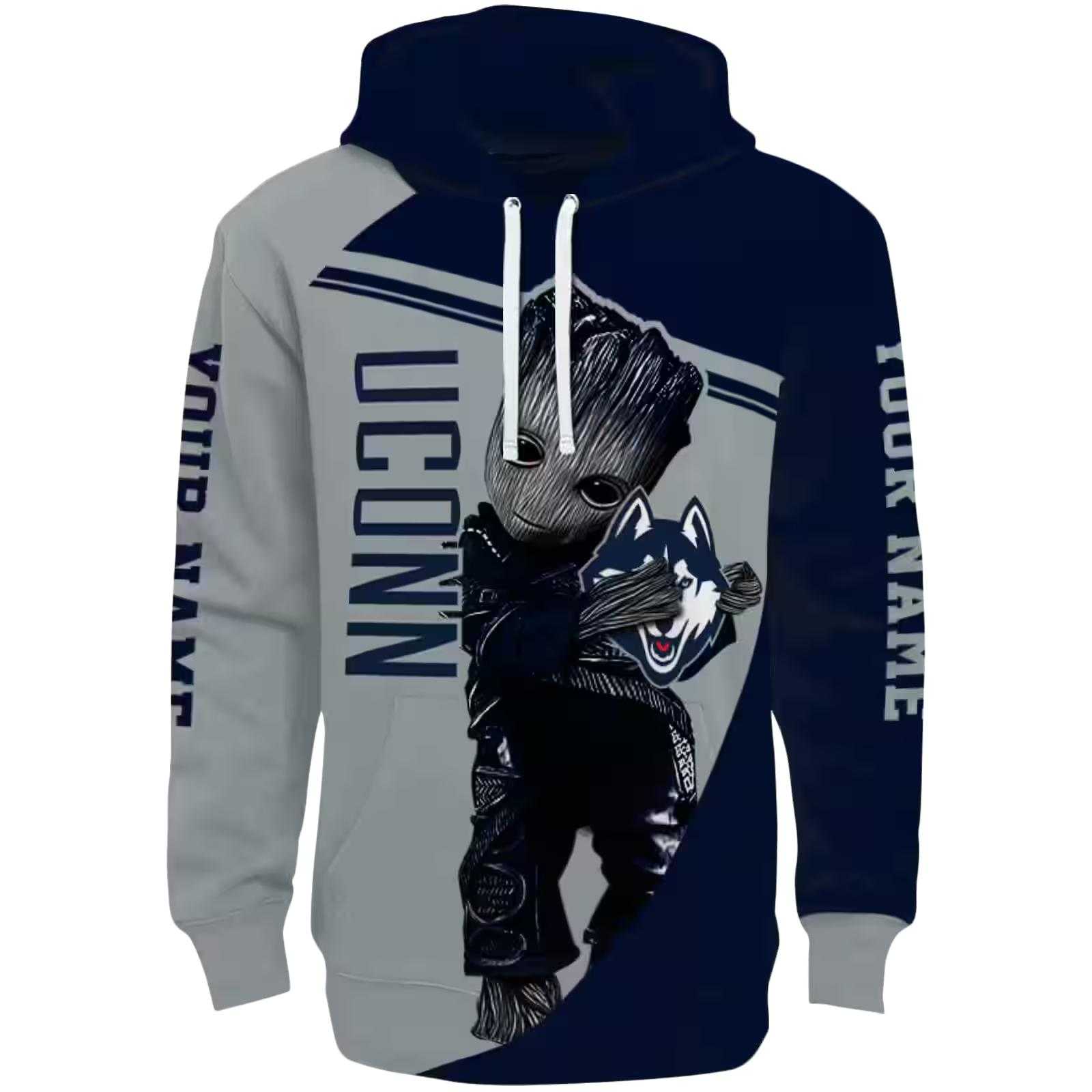 Personalized UConn Huskies Groot Blue Hoodie