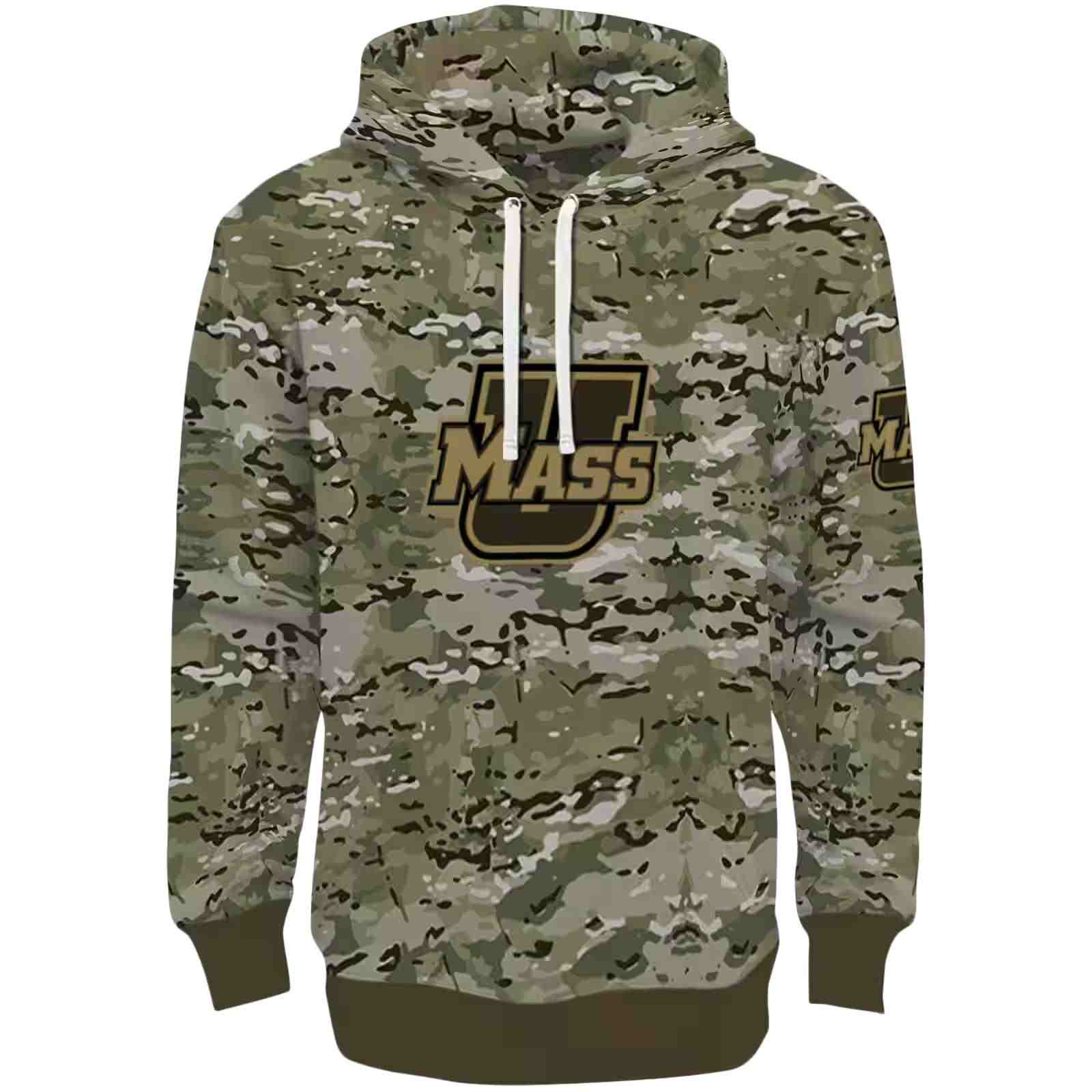 Personalized UMass Minutemen Military Style Hoodie