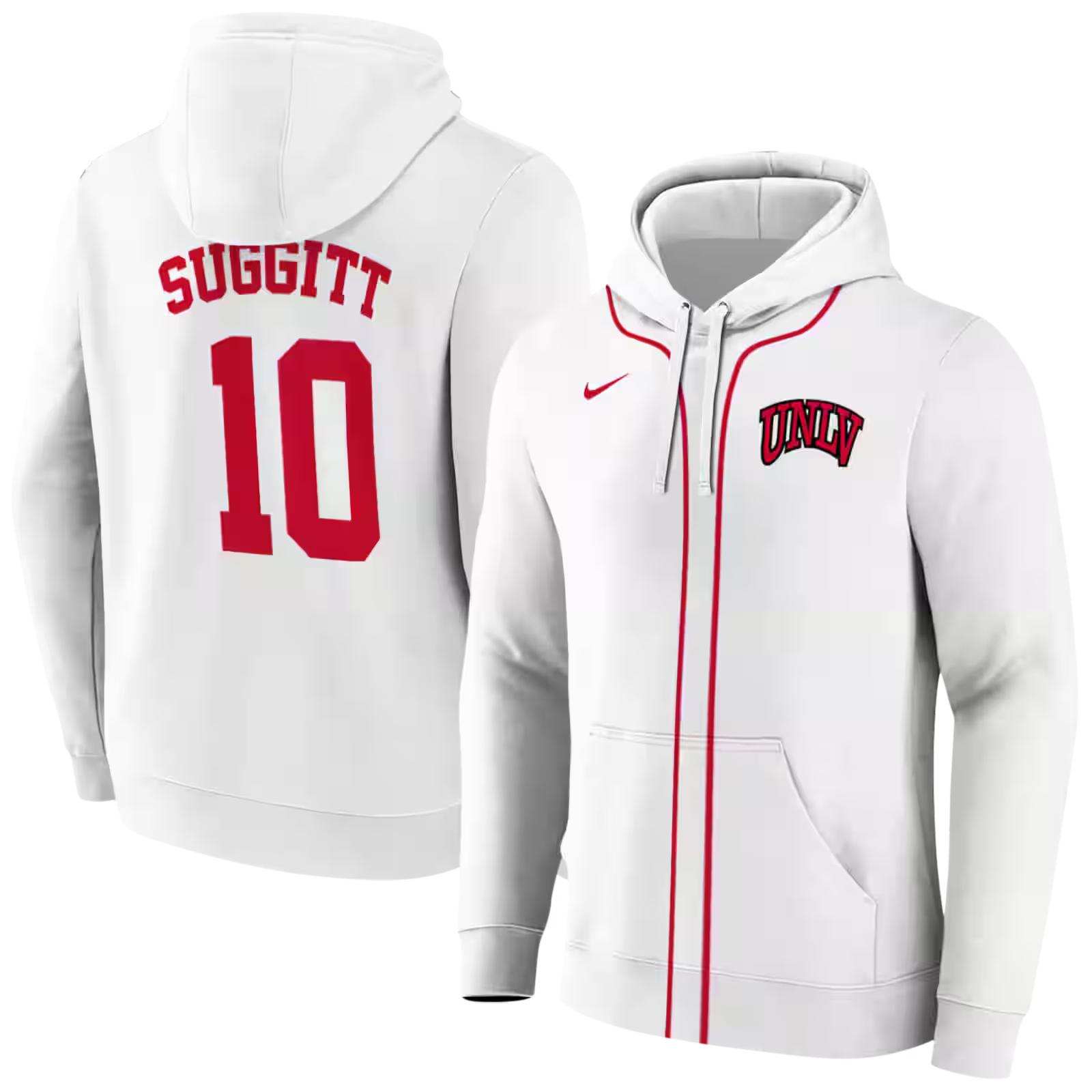 personalized unlv rebels sporty stripe white hoodie fashion forward