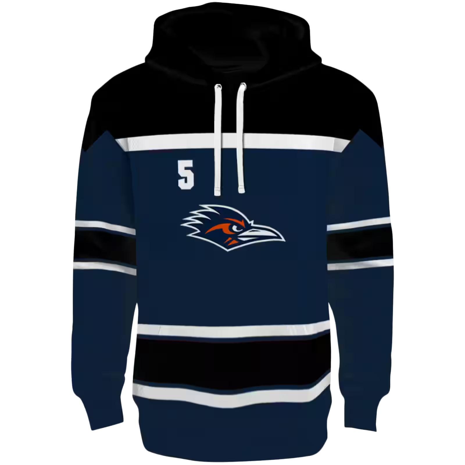 Personalized UTSA Roadrunners Striped Pattern Orange Hoodie