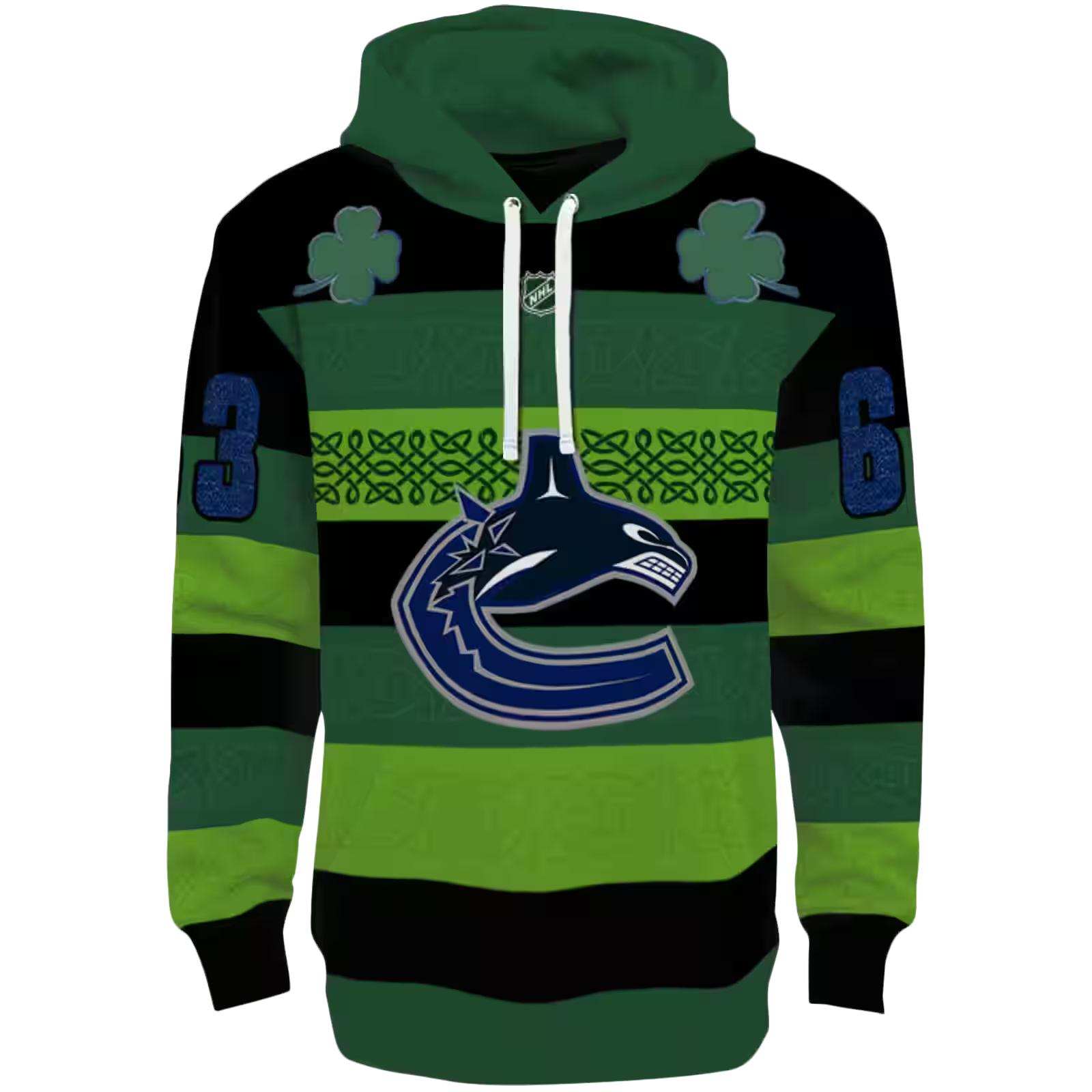 Personalized Vancouver Canucks Celtic Patterns Green Hoodie