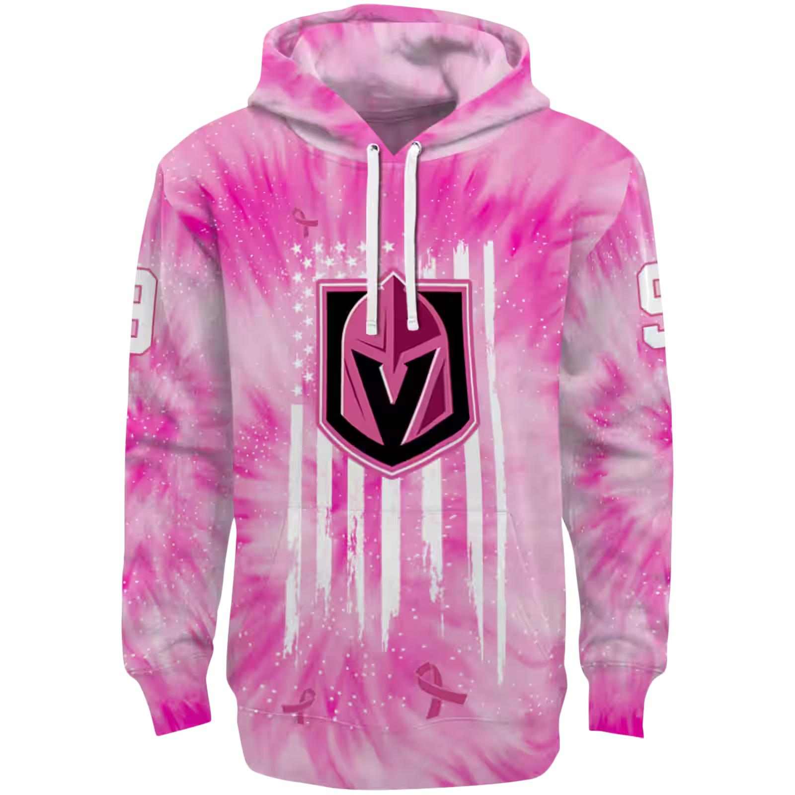 Personalized Vegas Golden Knights Cancer Support Pink Hoodie