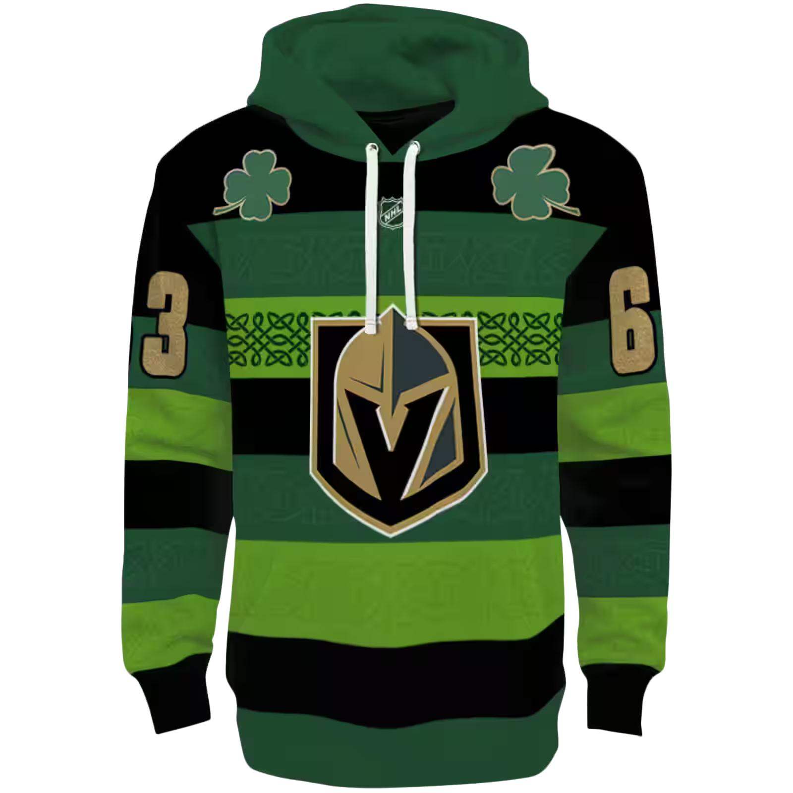 Personalized Vegas Golden Knights Celtic Patterns Green Hoodie