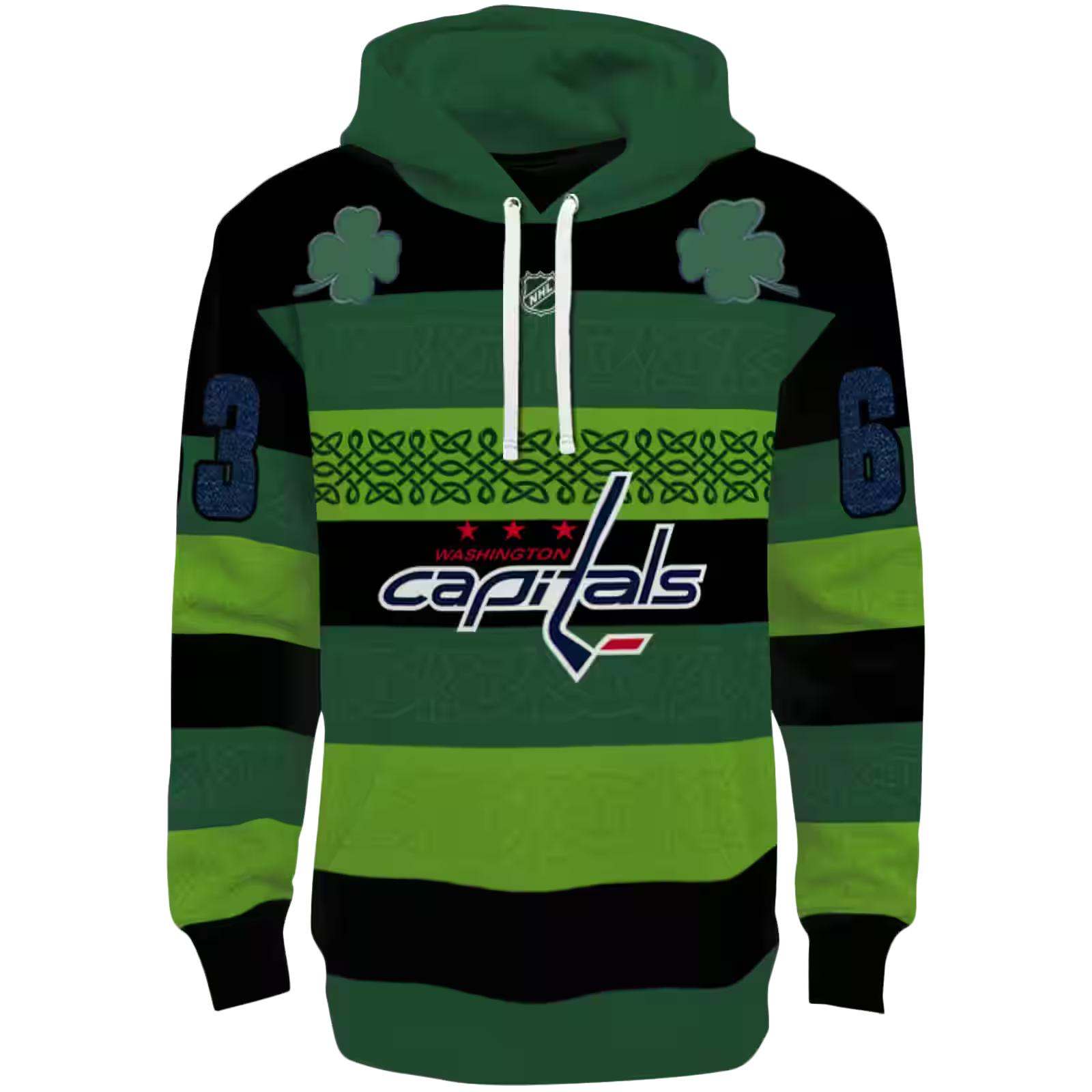 Personalized Washington Capitals Celtic Patterns Green Hoodie