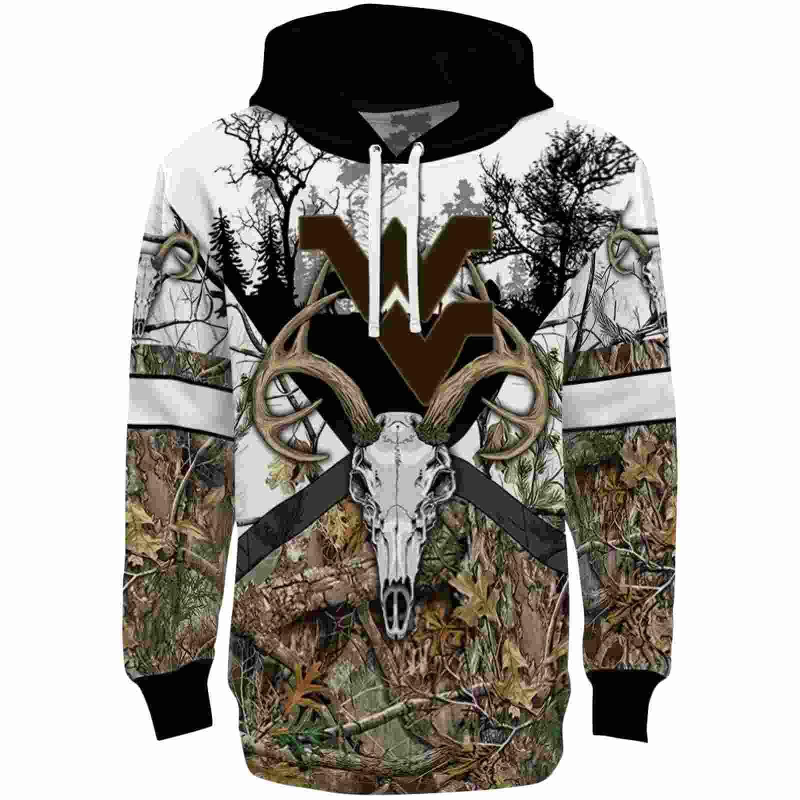 Personalized West Virginia Mountaineers Forest Silhouette Hoodie