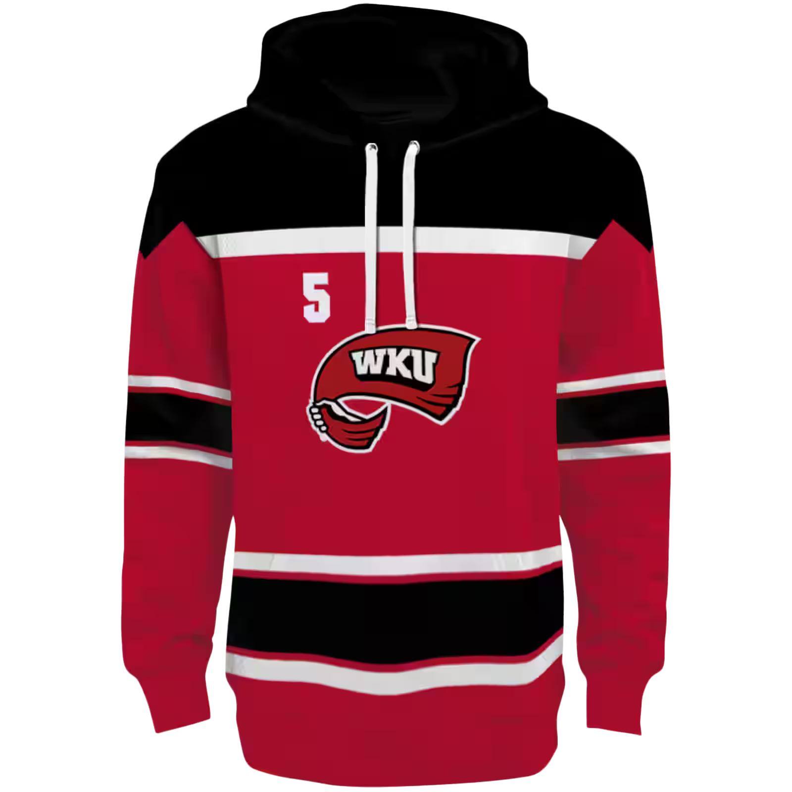 Personalized Western Kentucky Hilltoppers Striped Pattern Red Hoodie