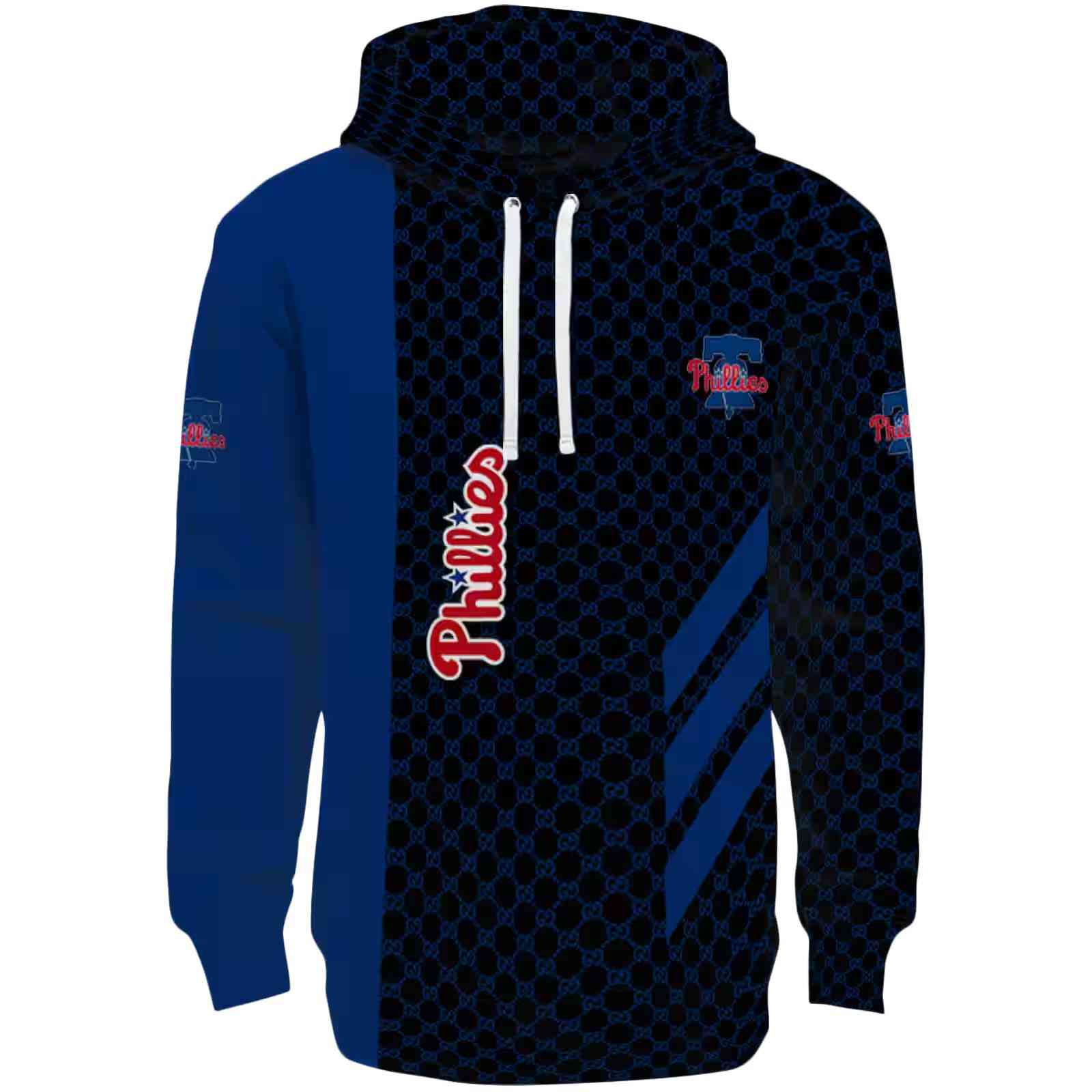 Philadelphia Phillies Monogram Pattern Blue Hoodie