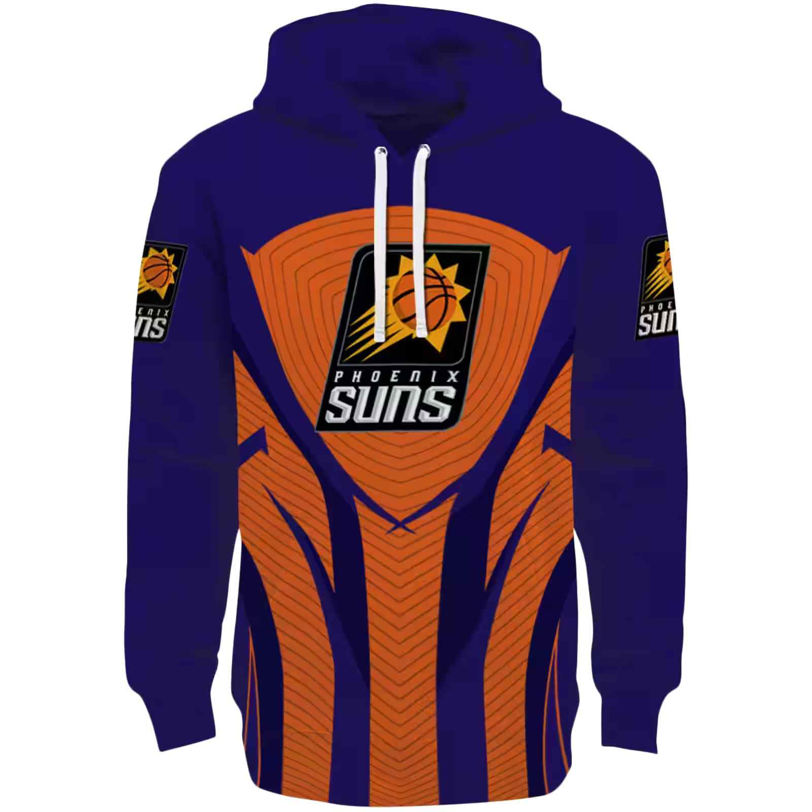 Phoenix Suns Concentric Lines Purple Black Hoodie