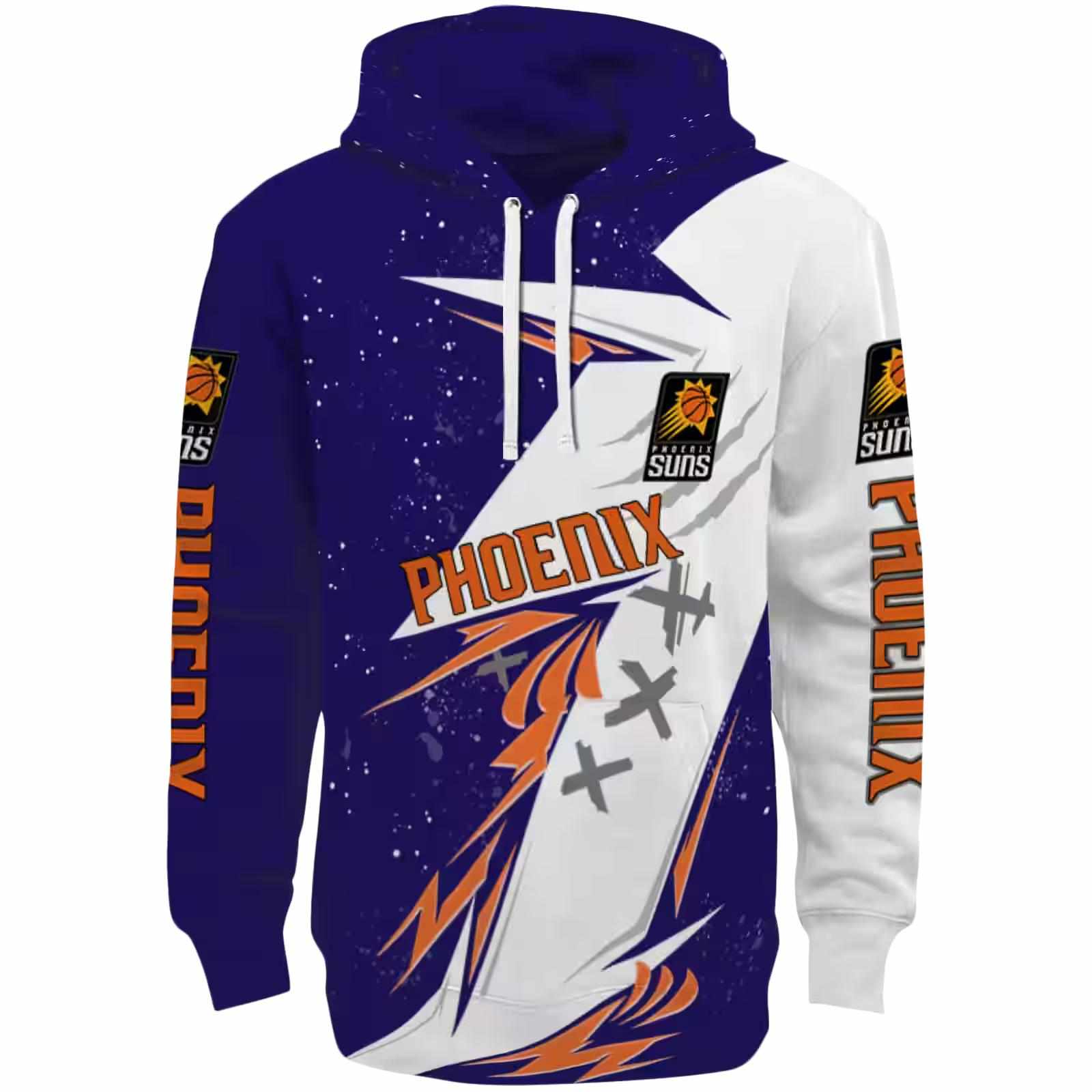 Phoenix Suns Dynamic Slash Purple White Hoodie