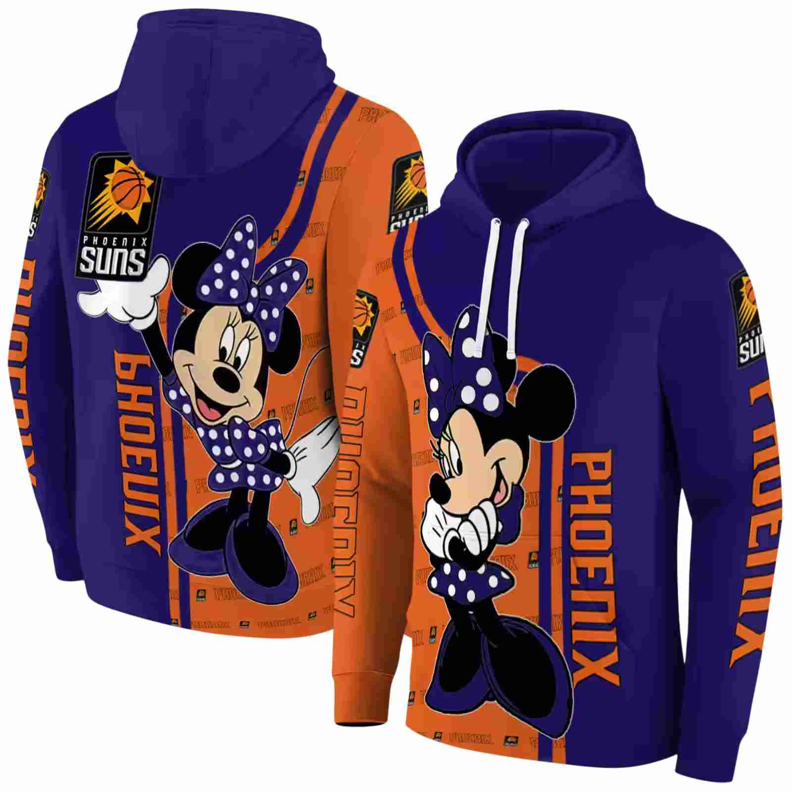 phoenix suns minnie mouse purple hoodie fashion forward