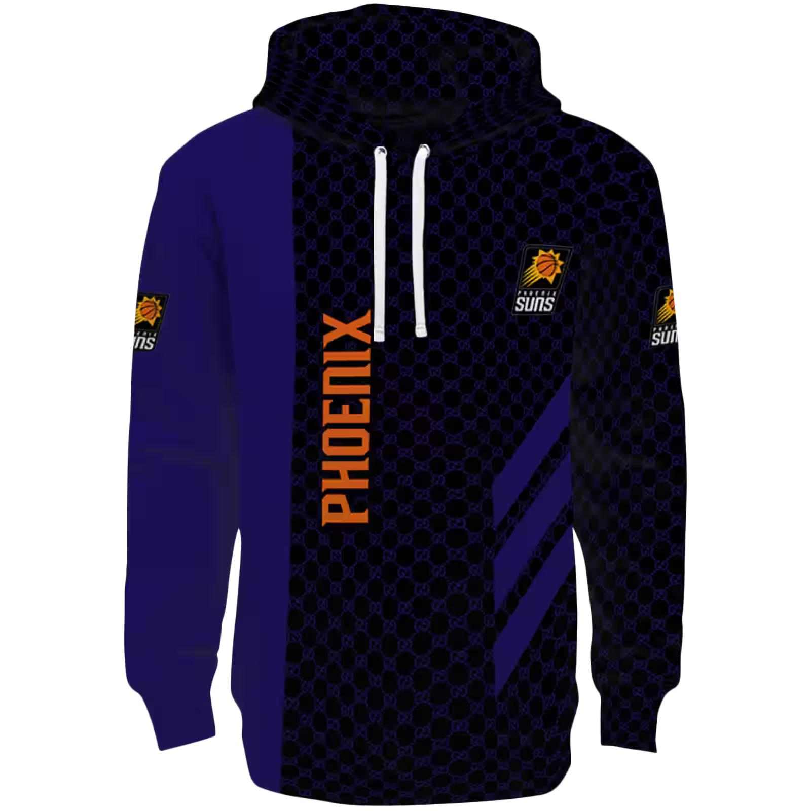 Phoenix Suns Monogram Pattern Purple Hoodie