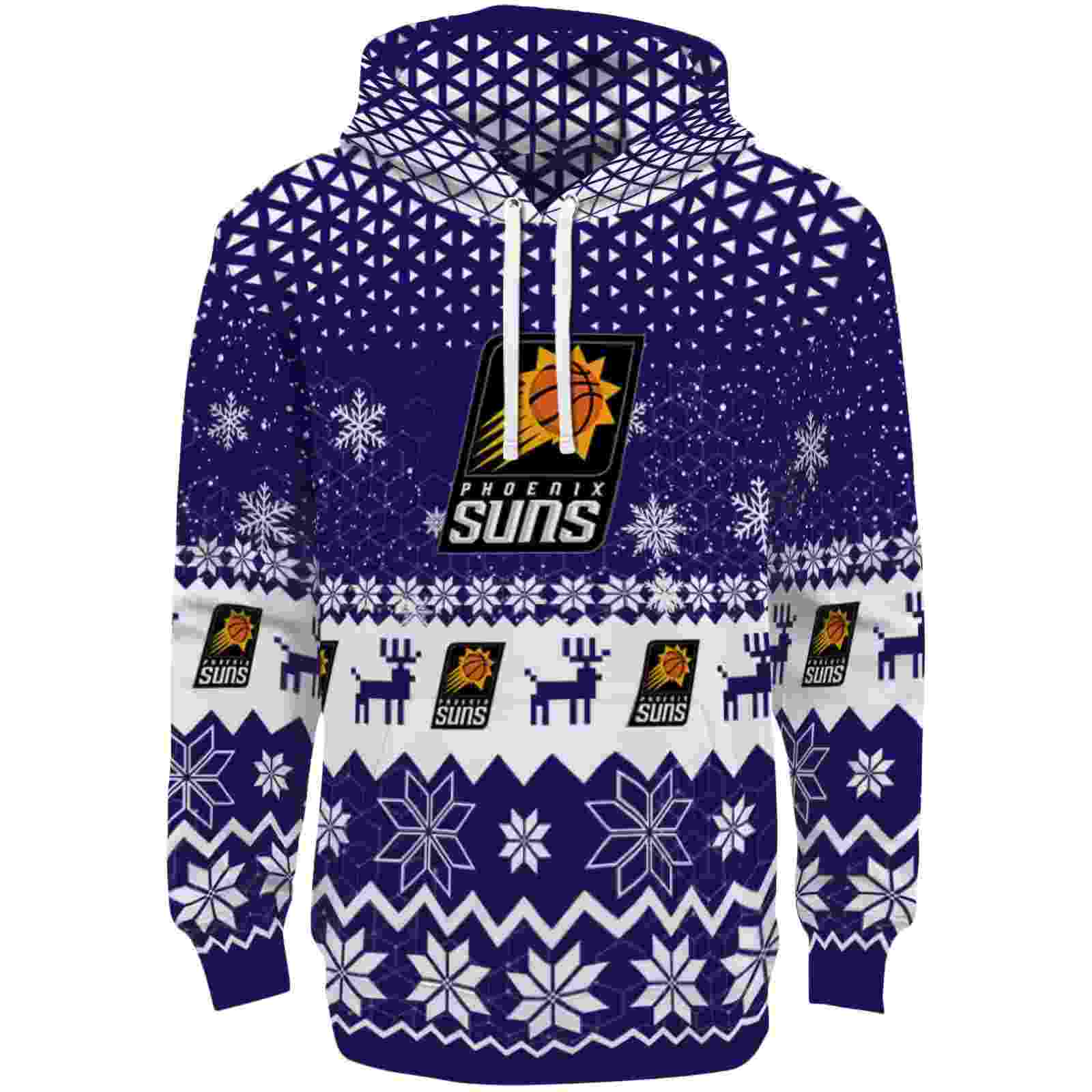 Phoenix Suns Reindeer Motif Purple Hoodie