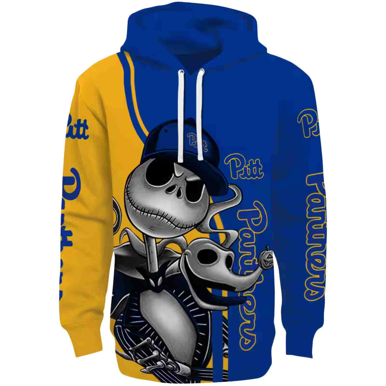 Pittsburgh Panthers Jack Skellington Royal Blue Hoodie
