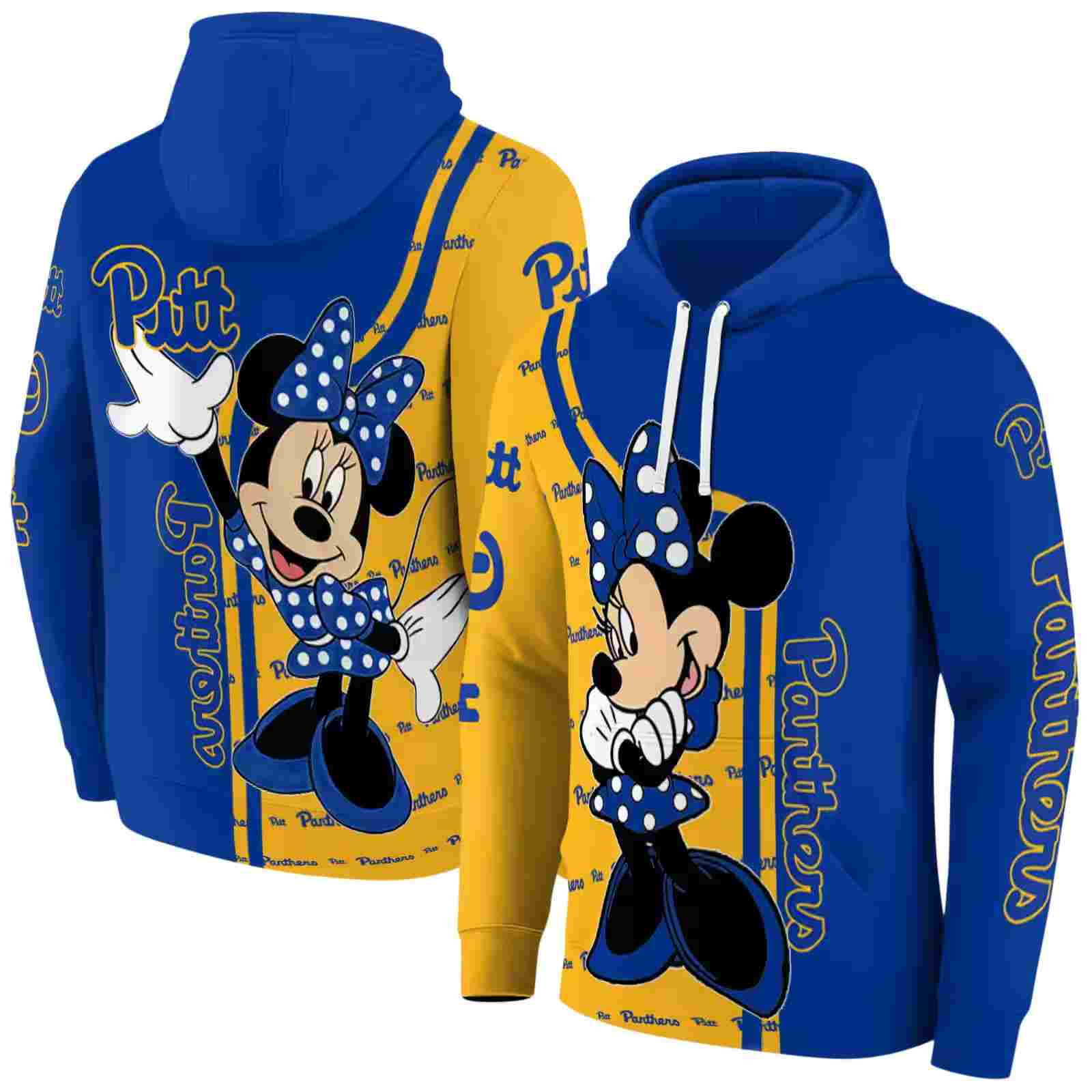 pittsburgh panthers minnie mouse royal blue hoodie fashion forward
