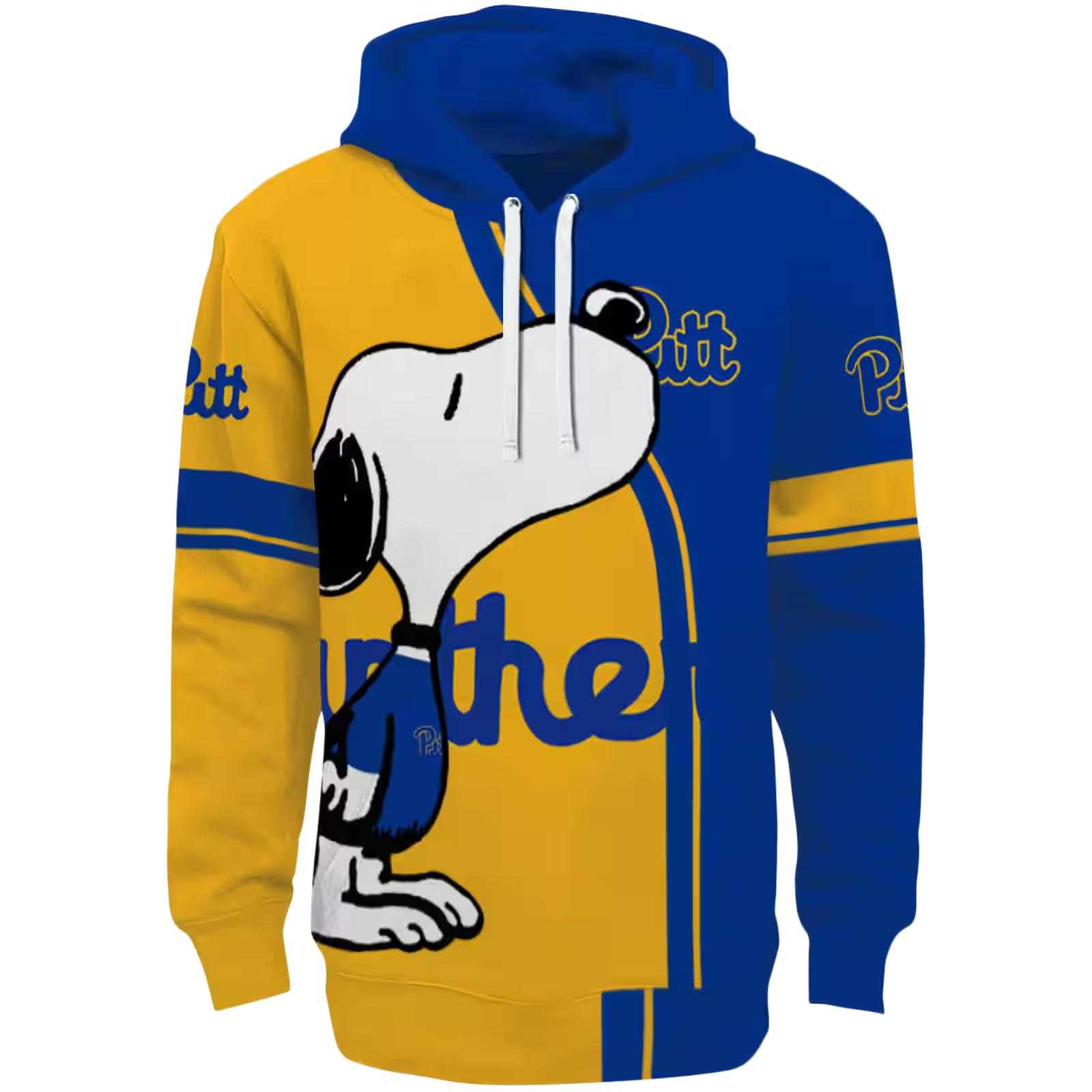 Pittsburgh Panthers Playful Snoopy Royal Blue Hoodie